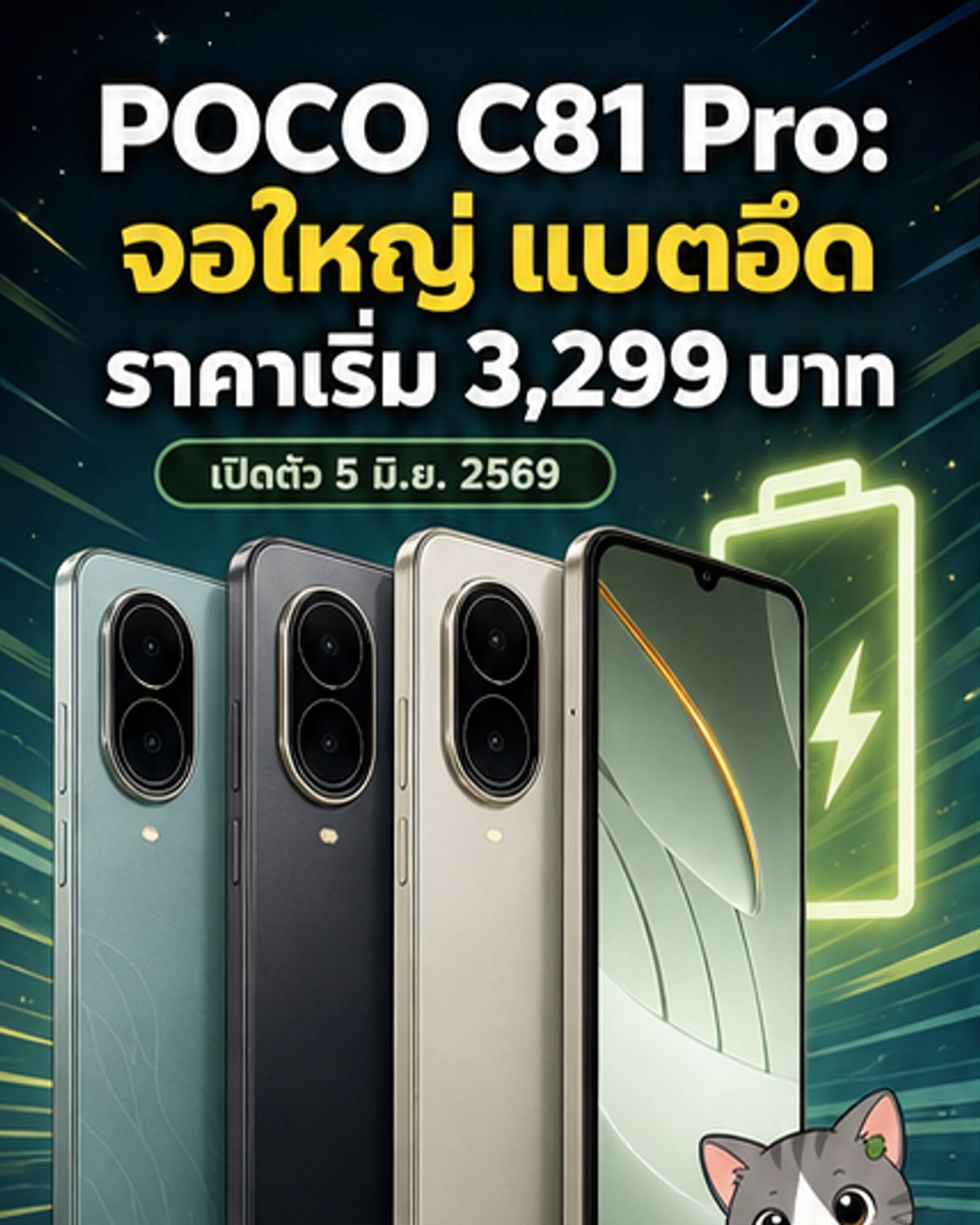 POCO C81 Pro เปิดตัวแล้ว จอใหญ่ 6.9 นิ้ว