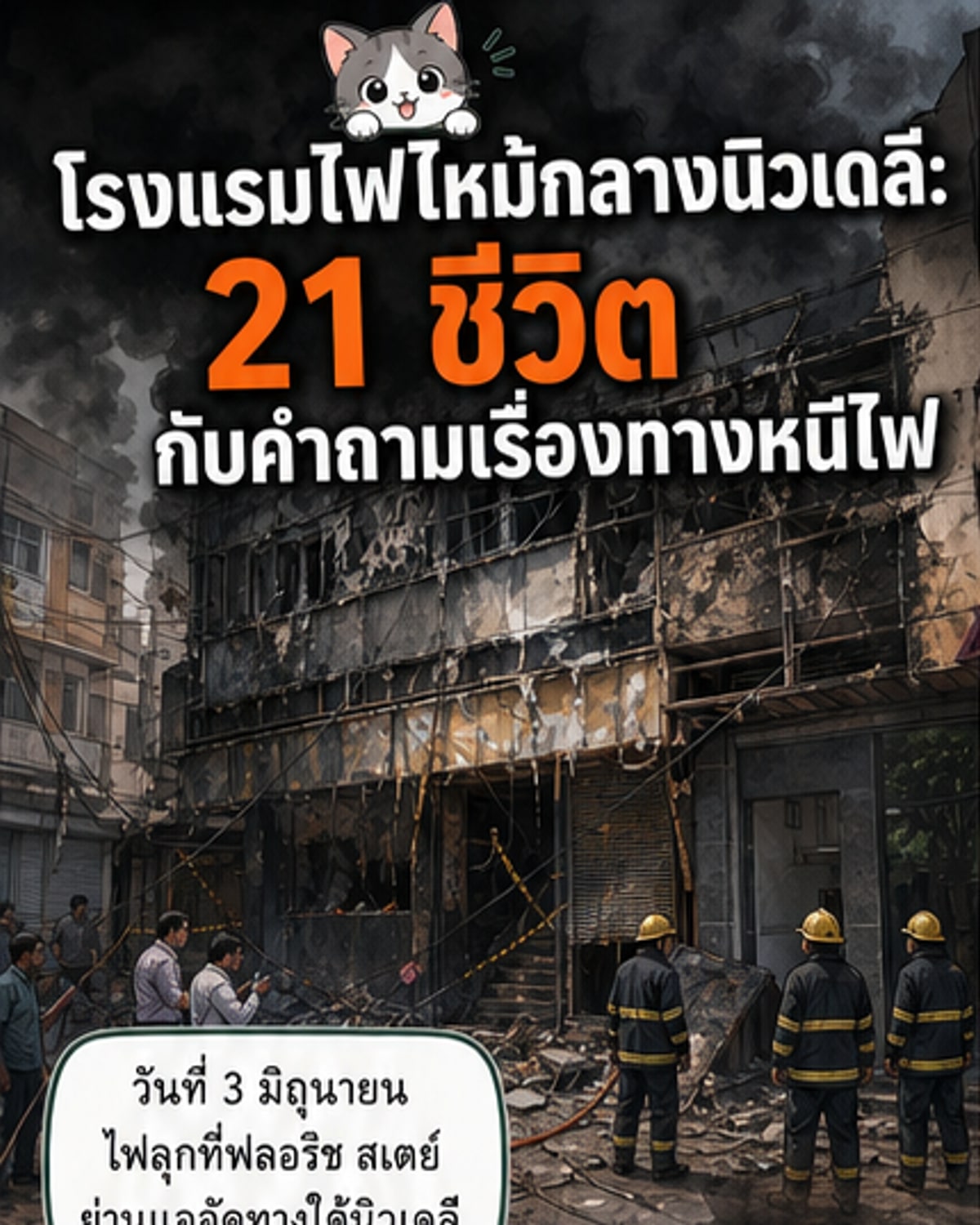 ไฟไหม้โรงแรมนิวเดลี ดับ 21 ศพ