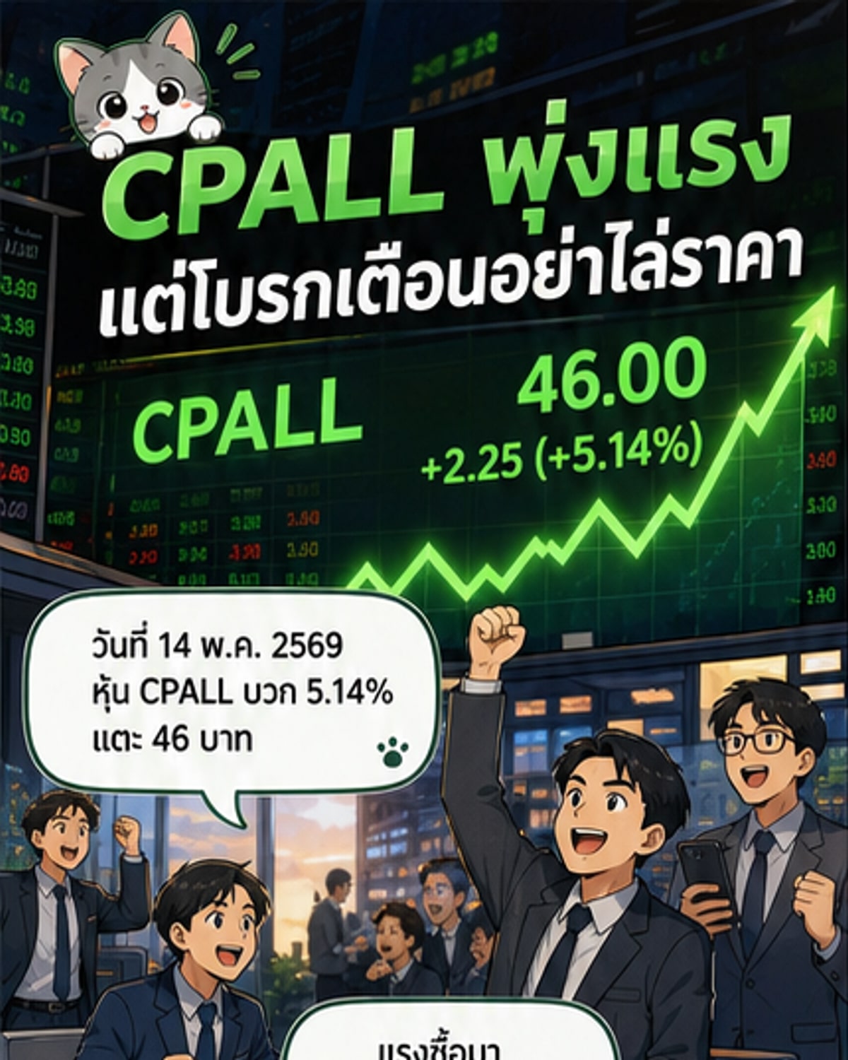 หุ้น CPALL พุ่ง 5.14% กำไร Q1 โตเกินคาด