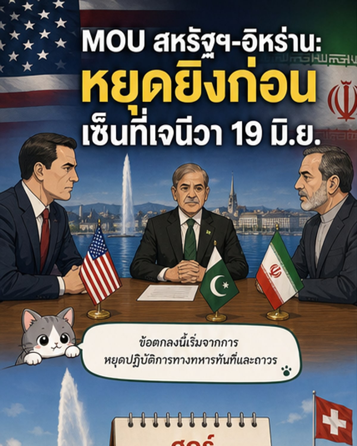 สหรัฐฯ-อิหร่าน บรรลุข้อตกลงยุติสงคราม