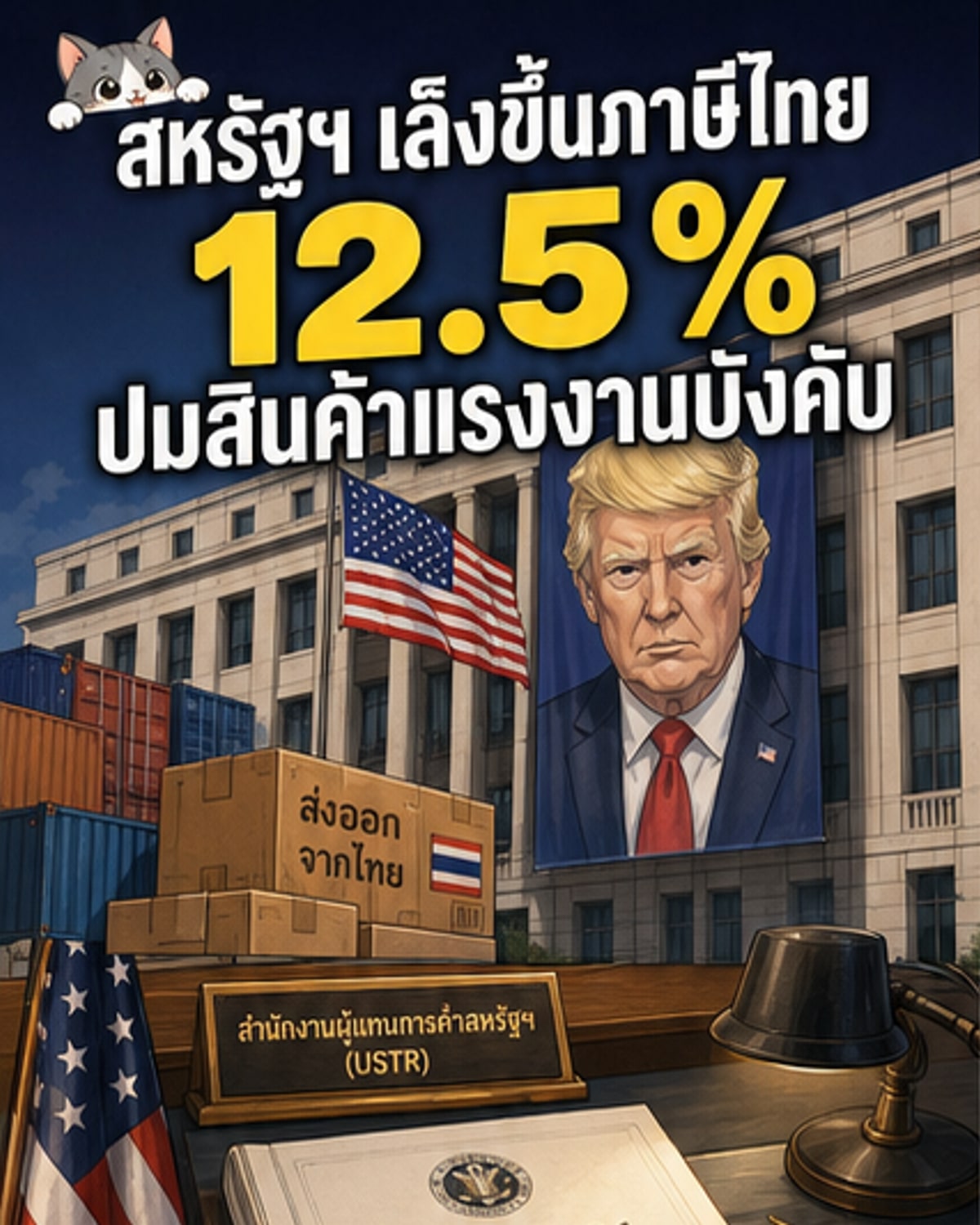 สหรัฐฯ เตรียมขึ้นภาษี 60 ประเทศ รวมไทย