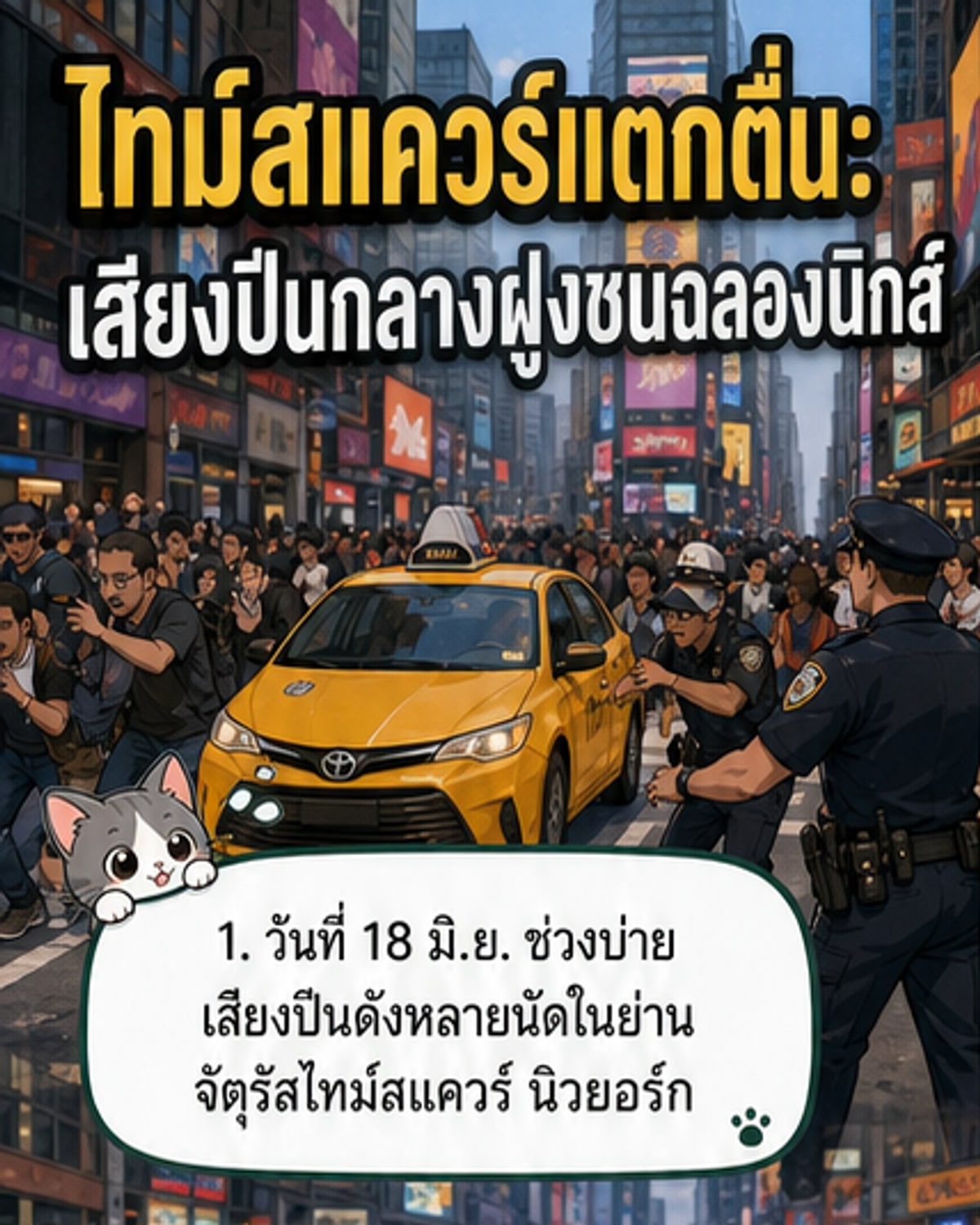ยิงกันกลางไทม์สแควร์ หลังฉลองนิกส์
