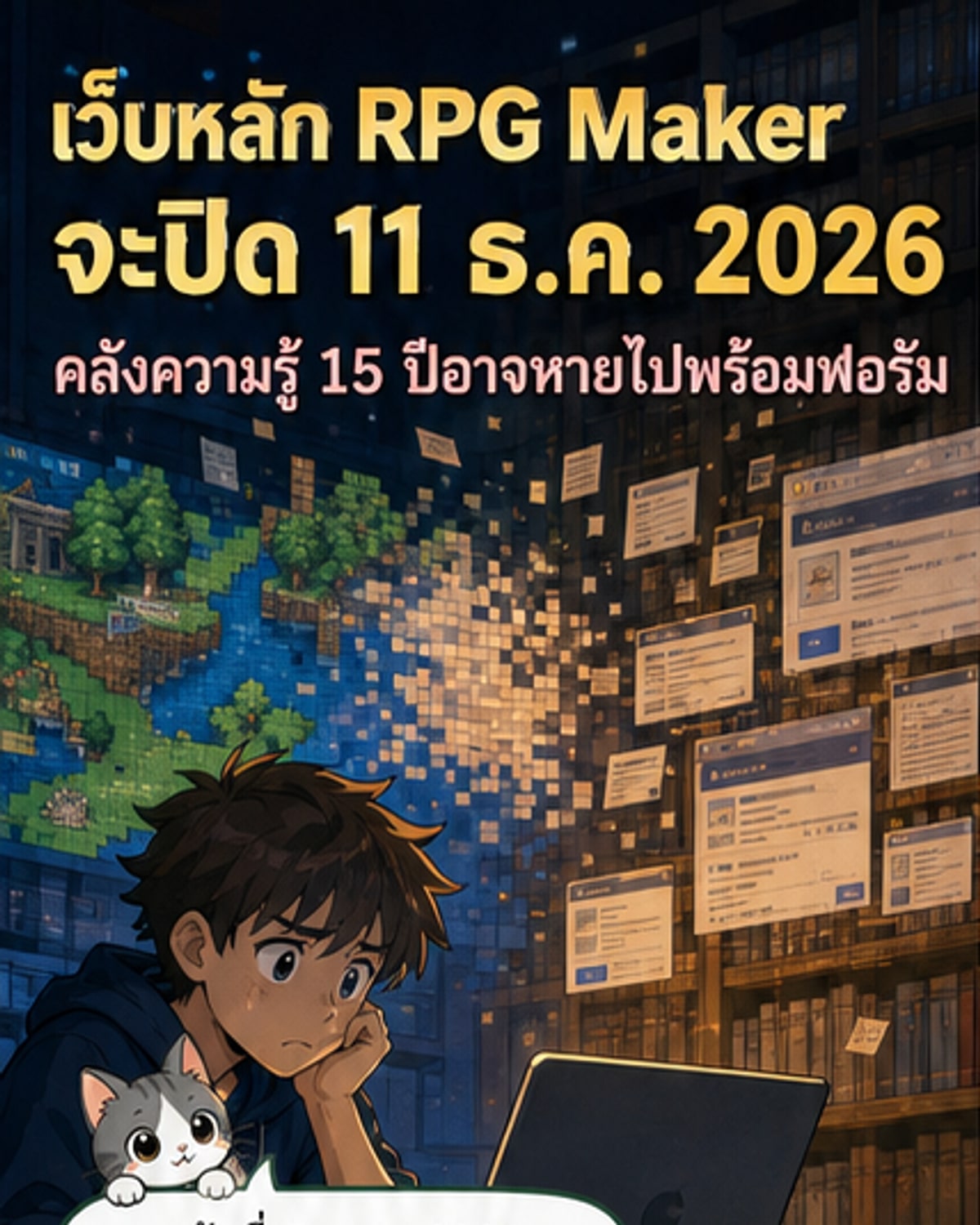ปิดตำนานฟอรัม RPG Maker หลัง 15 ปี