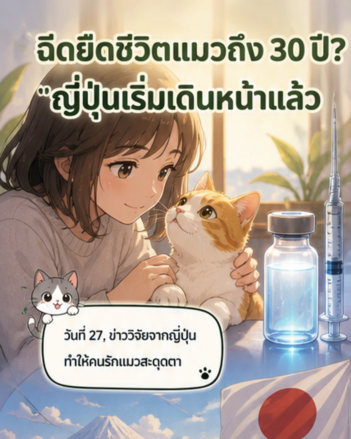 ยานี้อาจทำให้แมวอยู่กับเรานานถึง 30 ปี