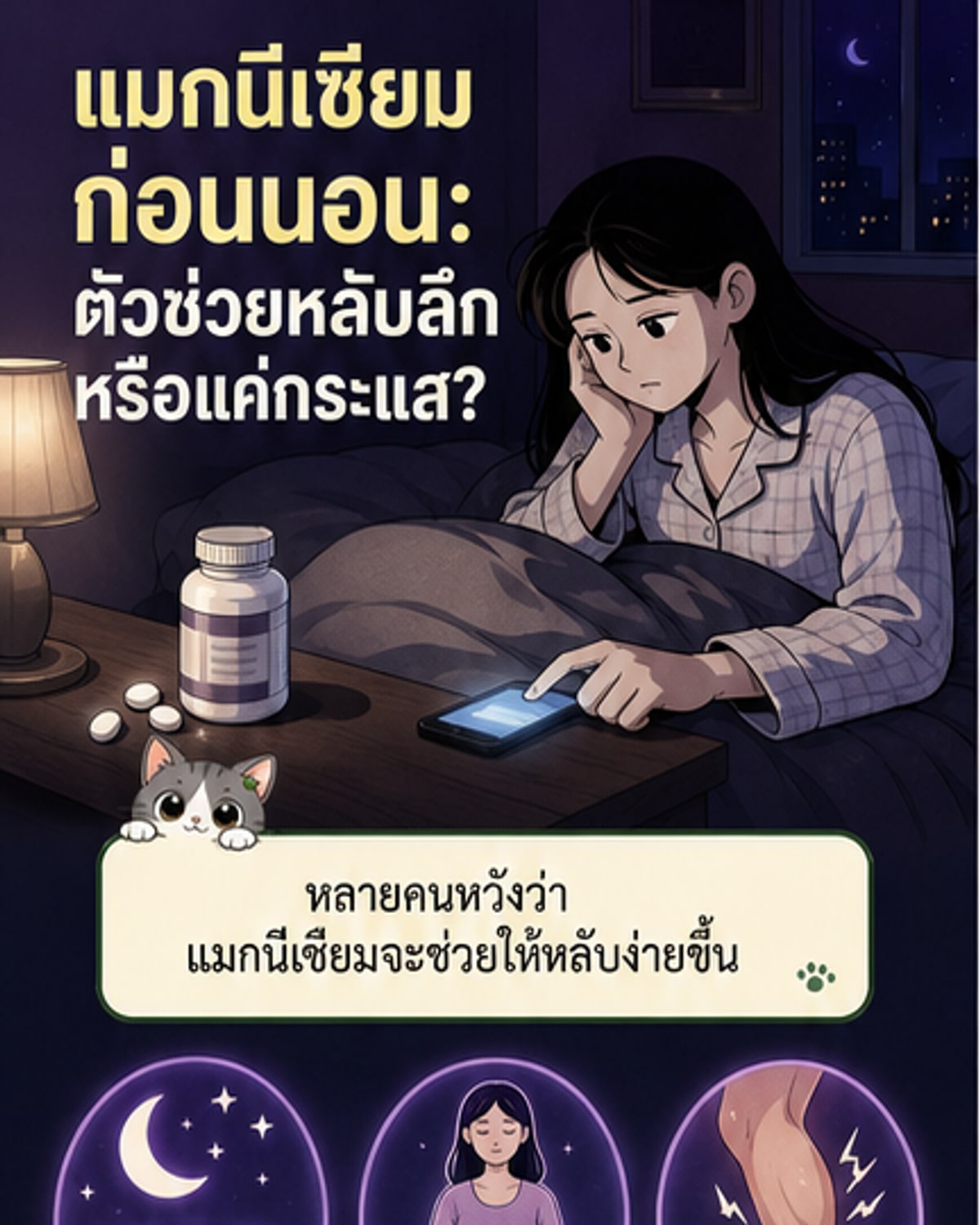 แมกนีเซียมก่อนนอน ช่วยนอนหลับลึกจริงหรือ?