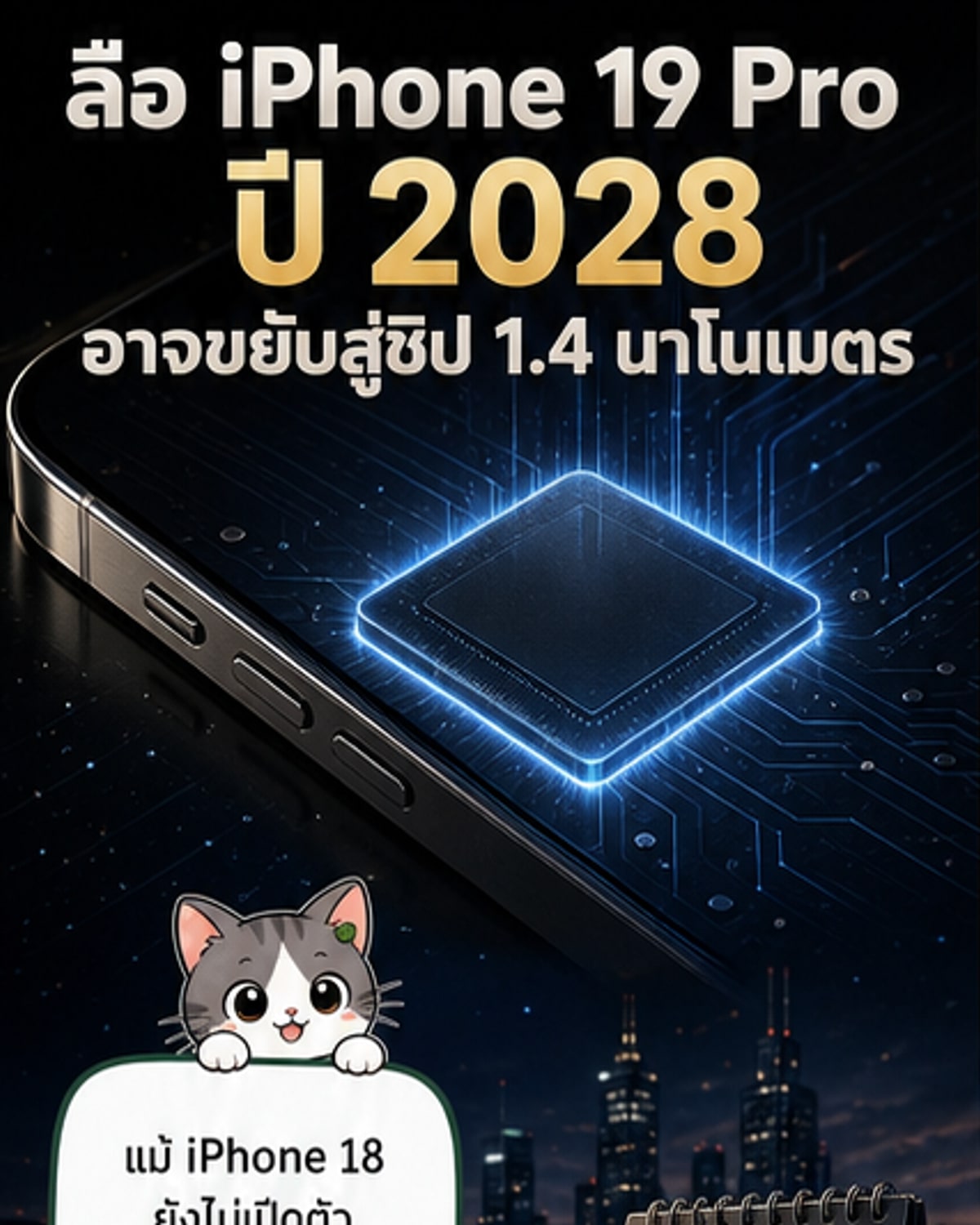 iPhone 19 Pro อาจใช้ชิป 1.4 นาโนเมตร