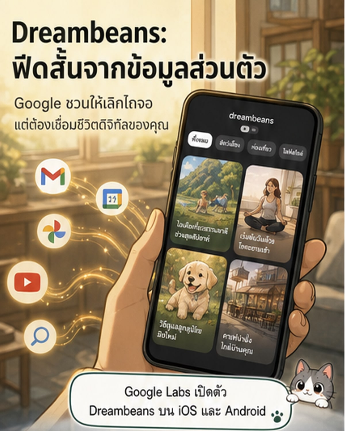 Google ปล่อย Dreambeans แอป AI เปลี่ยนชีวิตให้เป็นการ์ตูน