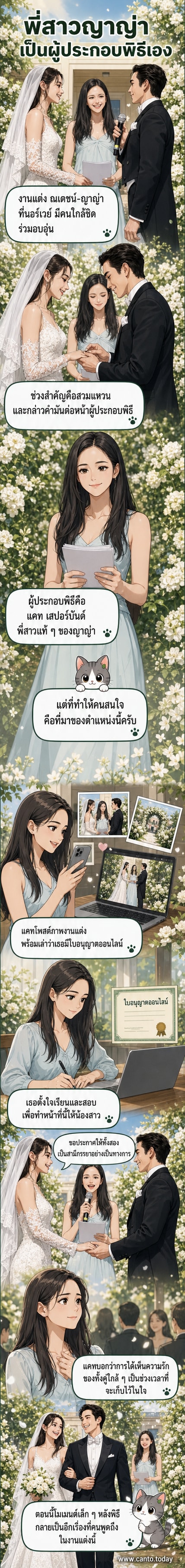 แคท เสปอร์บันด์ ยืนเคียงข้างณเดชน์และญาญ่าในพิธีแต่งงานที่นอร์เวย์ ขณะประกาศให้ทั้งคู่เป็นสามีภรรยากัน
