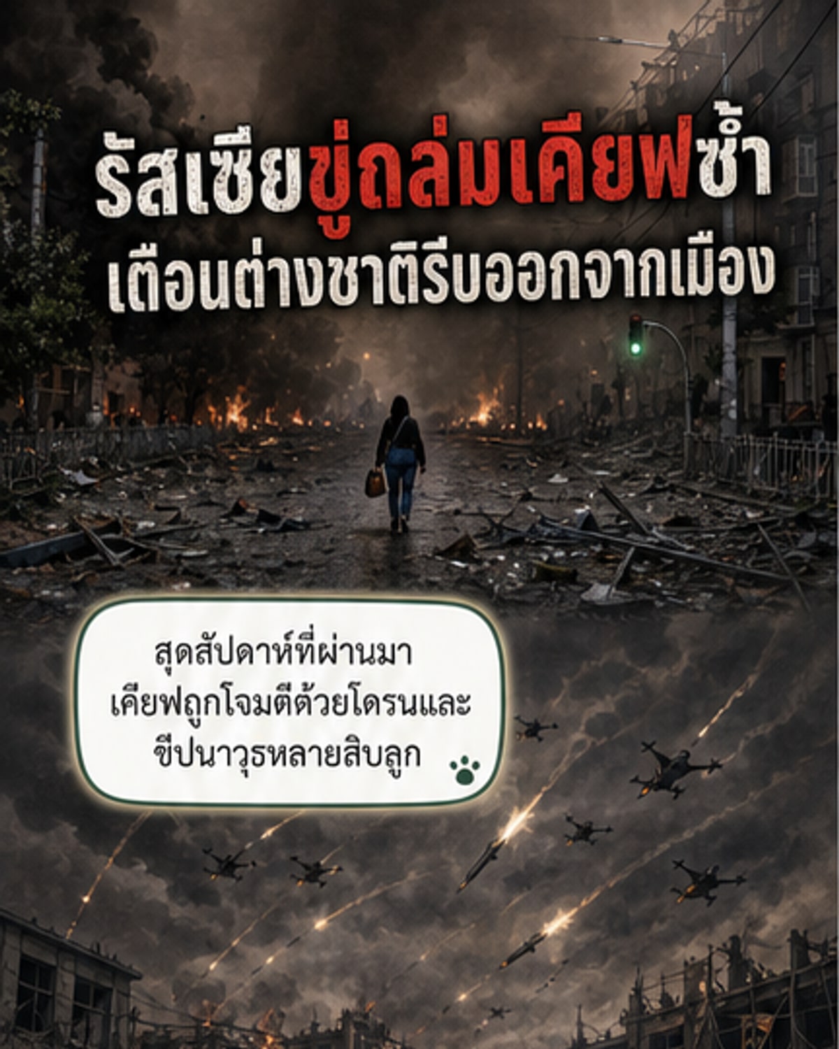 รัสเซียขู่โจมตีเคียฟต่อ ใช้อาวุธไฮเปอร์โซนิก