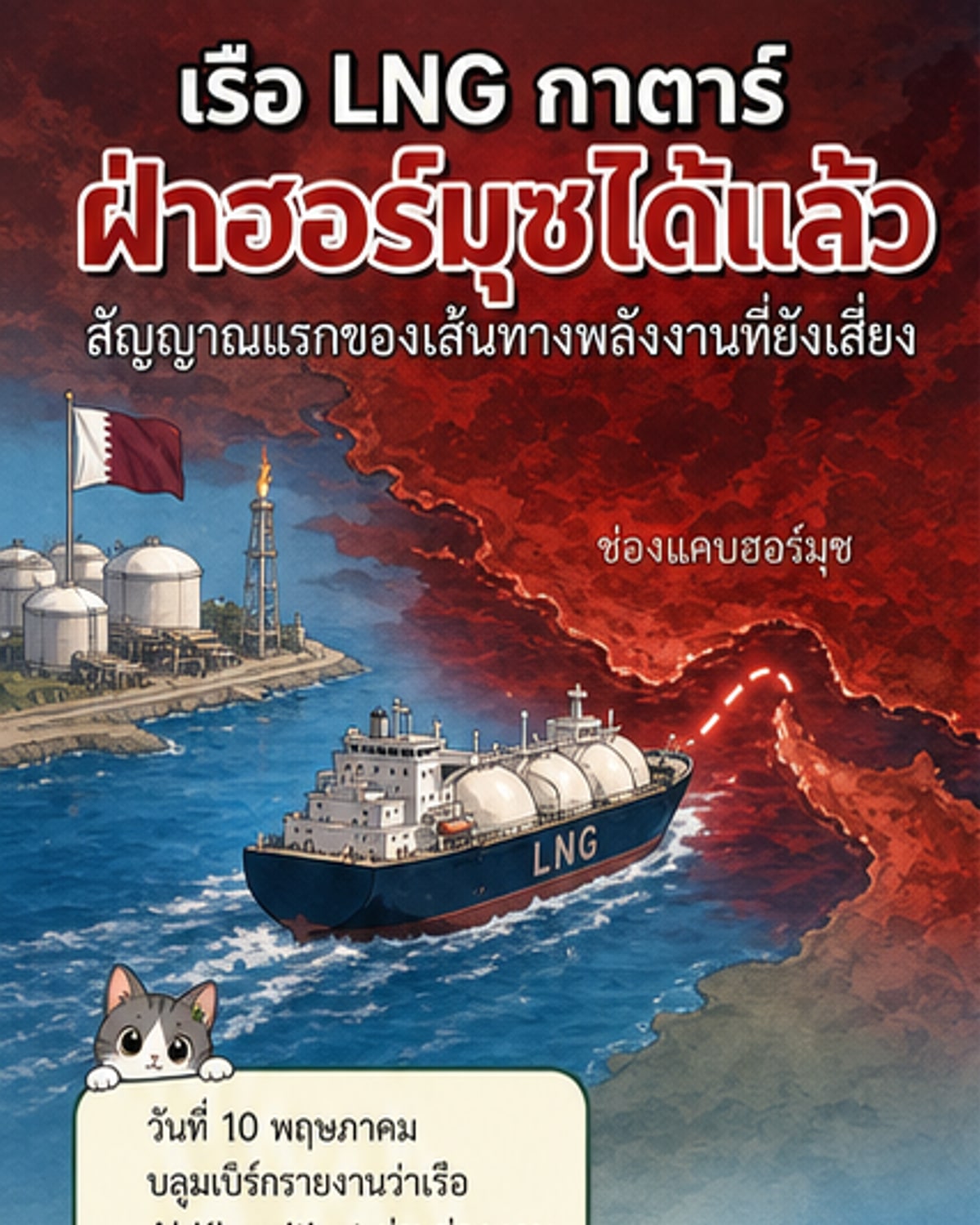 กาตาร์ส่ง LNG ผ่านฮอร์มุซครั้งแรกหลังสงคราม