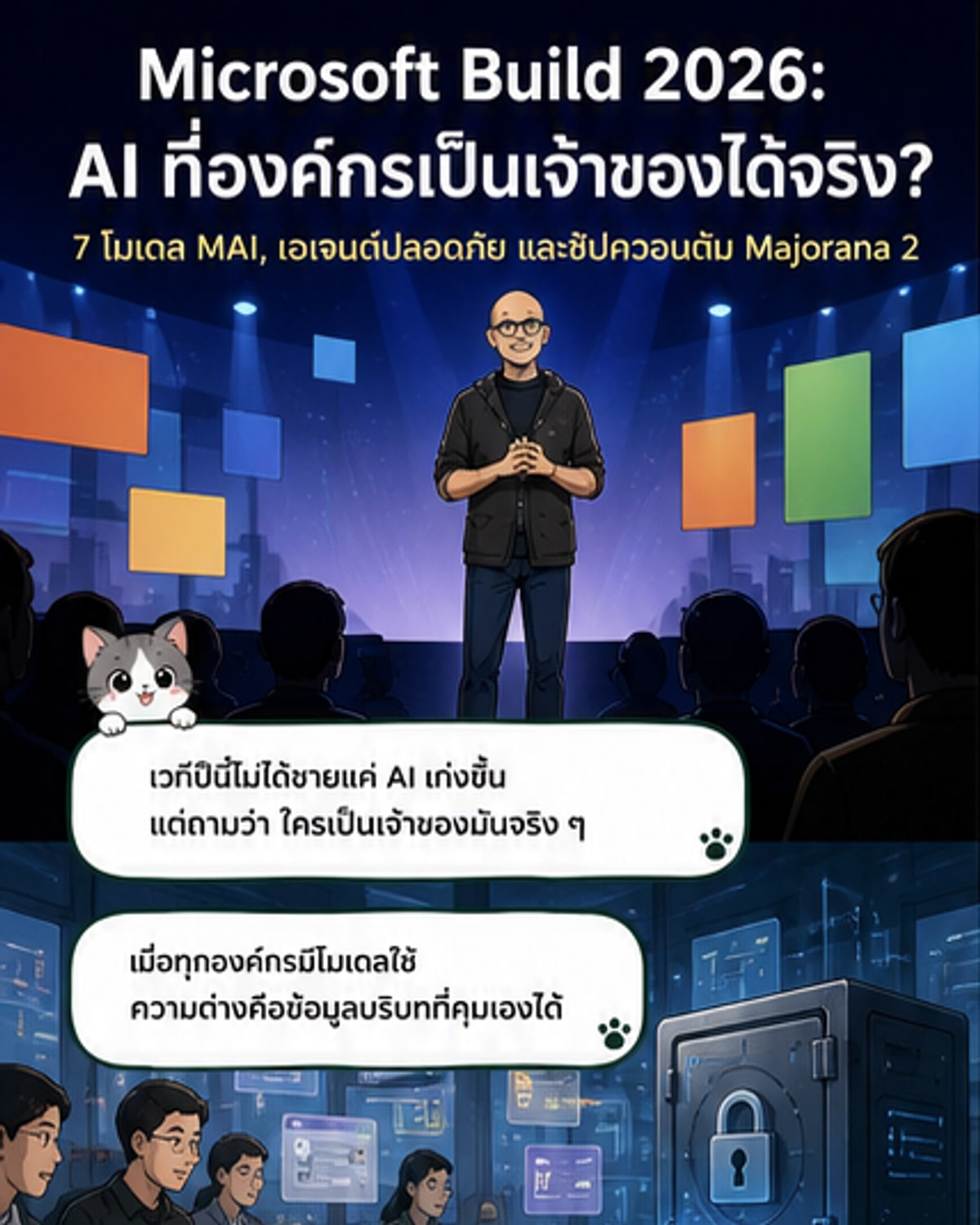 ไมโครซอฟท์เปิดตัวโมเดล AI 7 ตัวและชิปควอนตัมใหม่