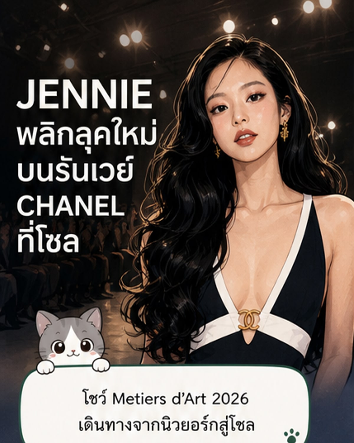 เจนนี่ปรากฏตัวสุดปังในแฟชั่นโชว์ชาเนลที่โซล
