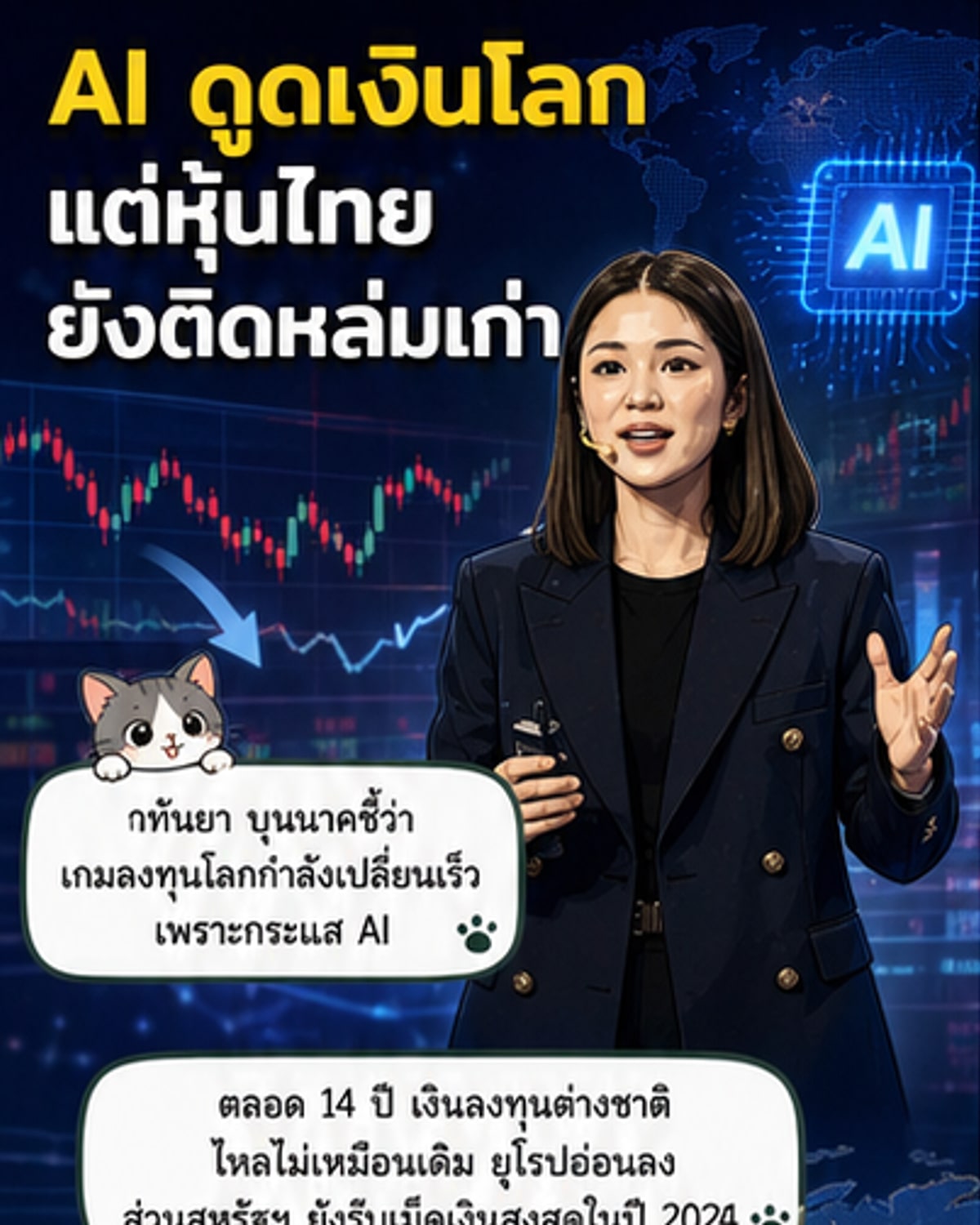 AI เปลี่ยนเกมลงทุน ไทยยังติดหล่มเศรษฐกิจเก่า