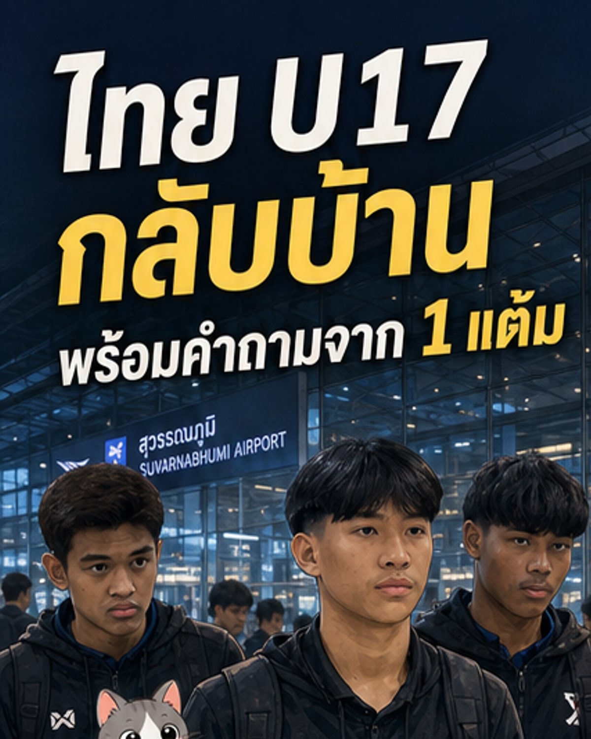 ทีมชาติไทย U17 กลับถึงไทย หลังจบศึกเอเชีย