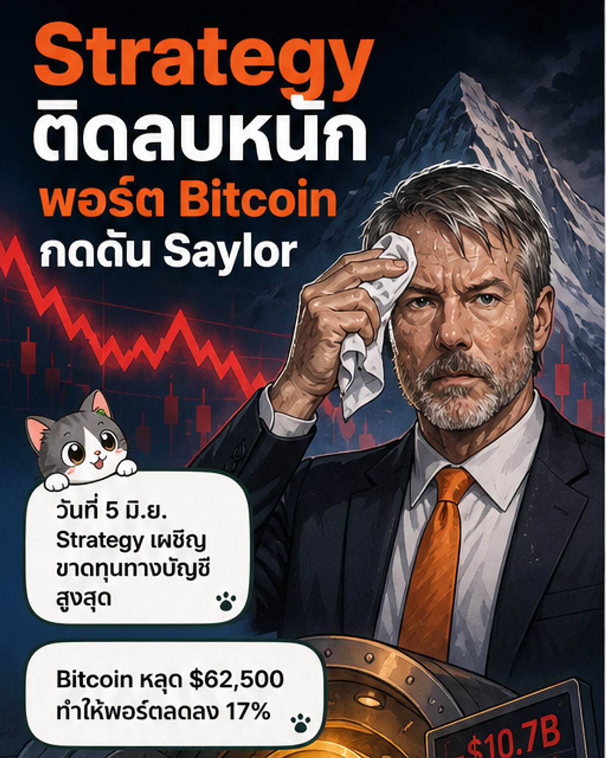 Strategy ขาดทุนที่ยังไม่เกิดขึ้น $1.08 หมื่นล้าน