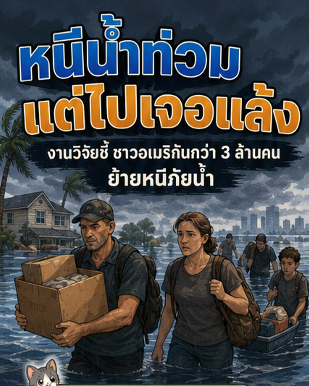 3 ล้านอเมริกันหนีน้ำท่วม ไปเจอภัยแล้ง