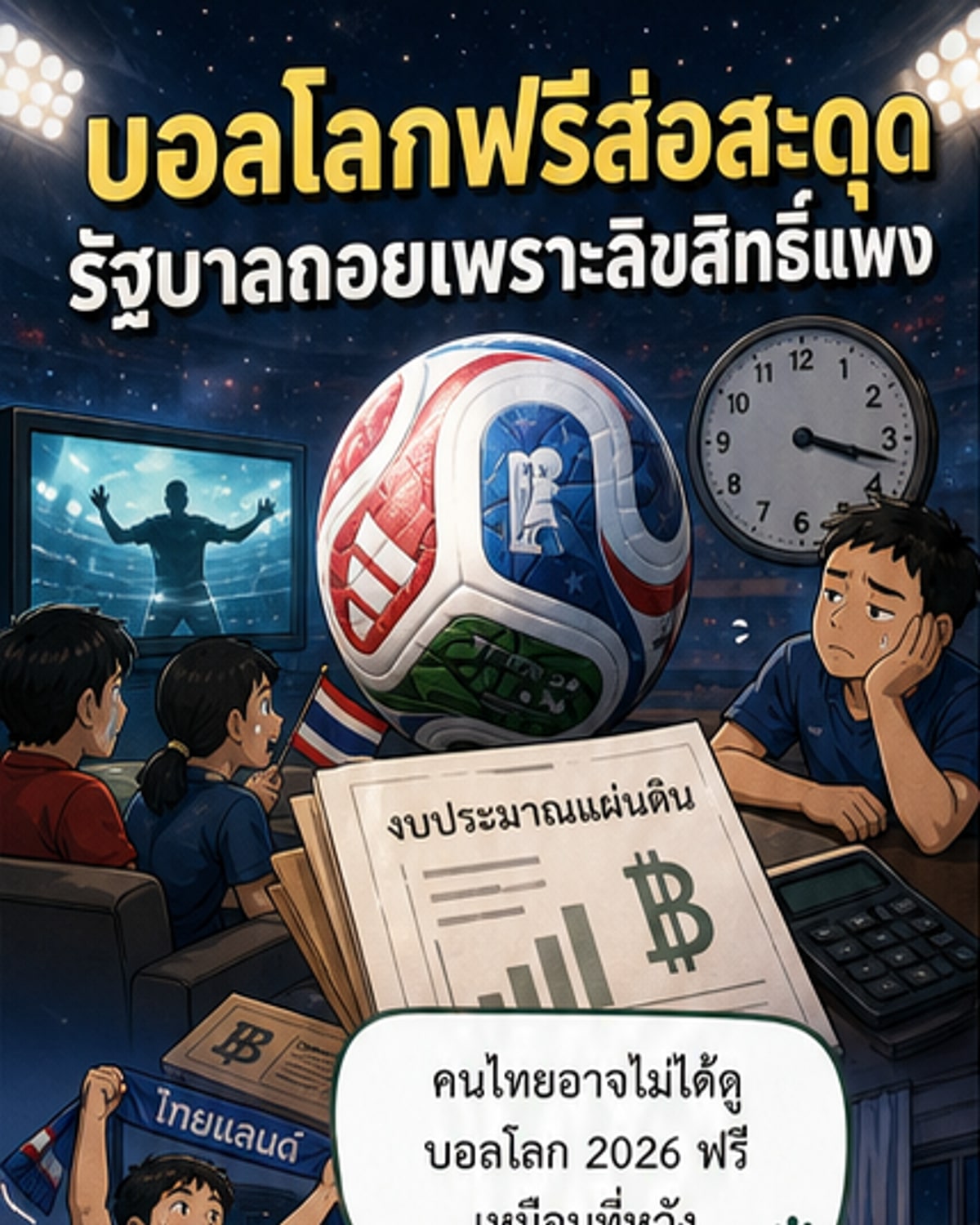 ดับฝันดูบอลโลกฟรี รัฐบาลถอยซื้อลิขสิทธิ์