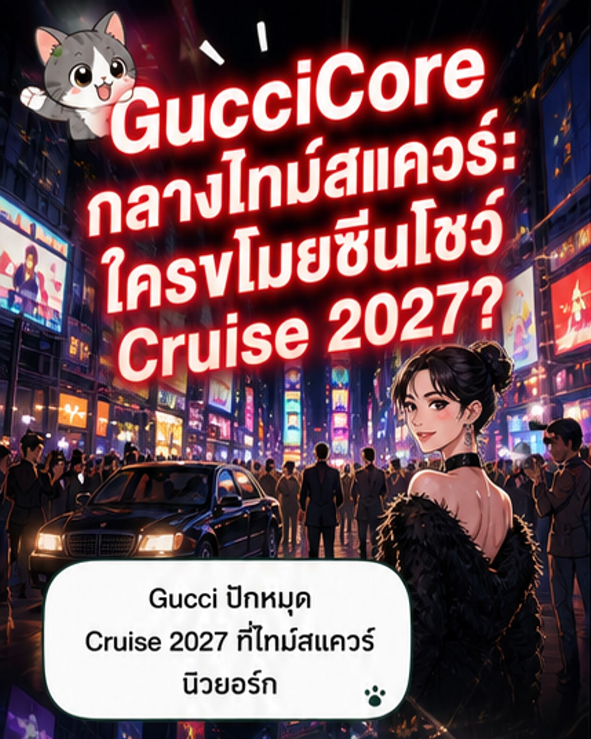 เหล่าคนดังรวมตัวกลางนิวยอร์กในงาน Gucci