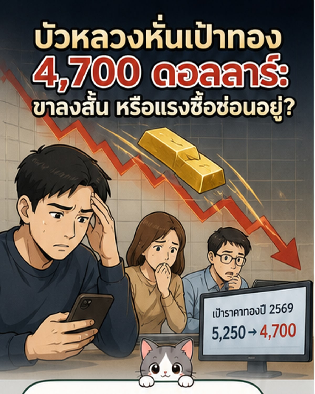 บัวหลวงปรับเป้าทองเหลือ 4,700 ดอลล์