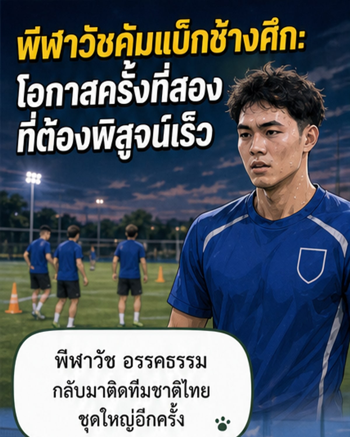 พีฬาวัชคัมแบ็กทีมชาติไทย