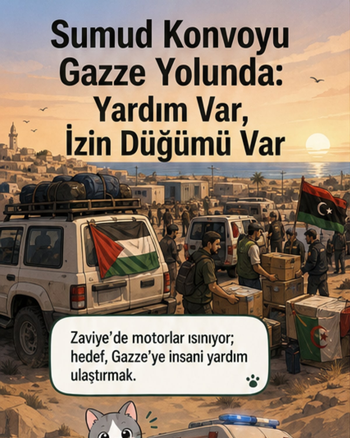 Gazze'ye yardım konvoyu yola çıkıyor