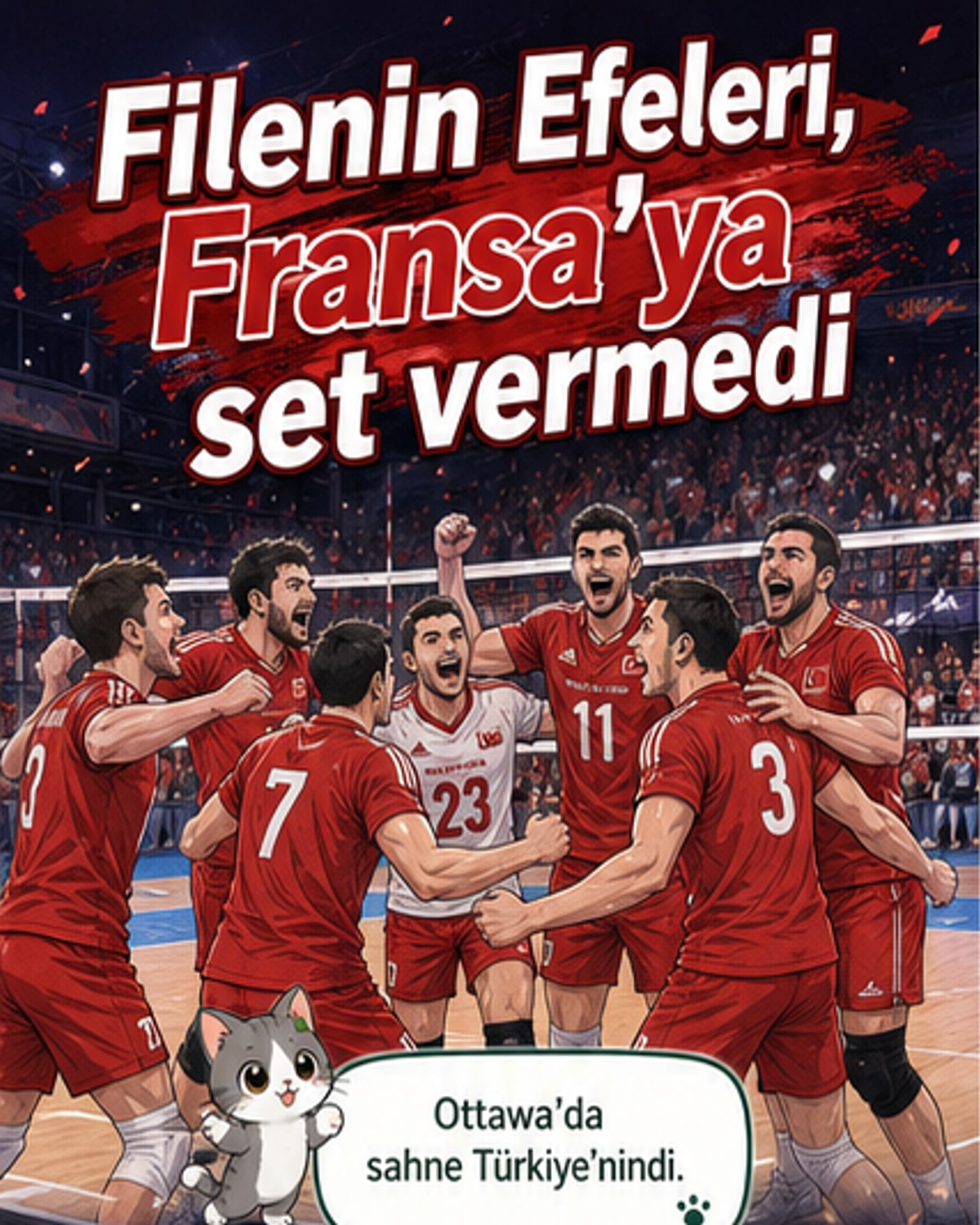 Türkiye, Fransa'yı 3-0 yendi
