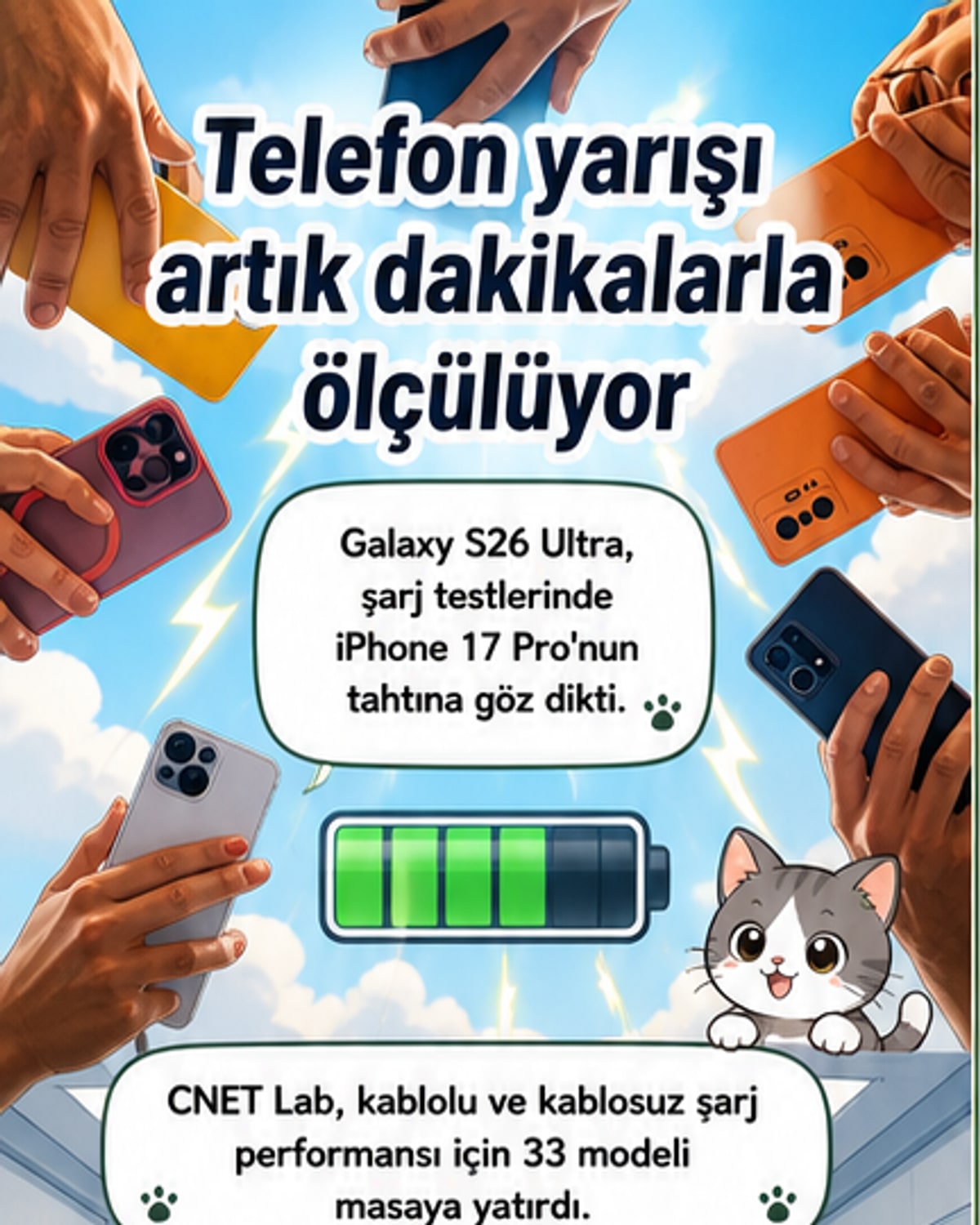 Şarj süresi savaşı: Sıfırdan %76'ya 30 dakikada
