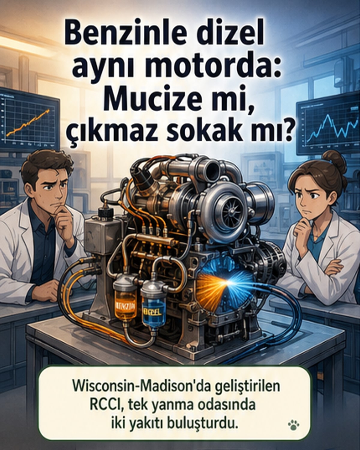 Benzinli mi, dizel mi? İkisi birden çalıştı