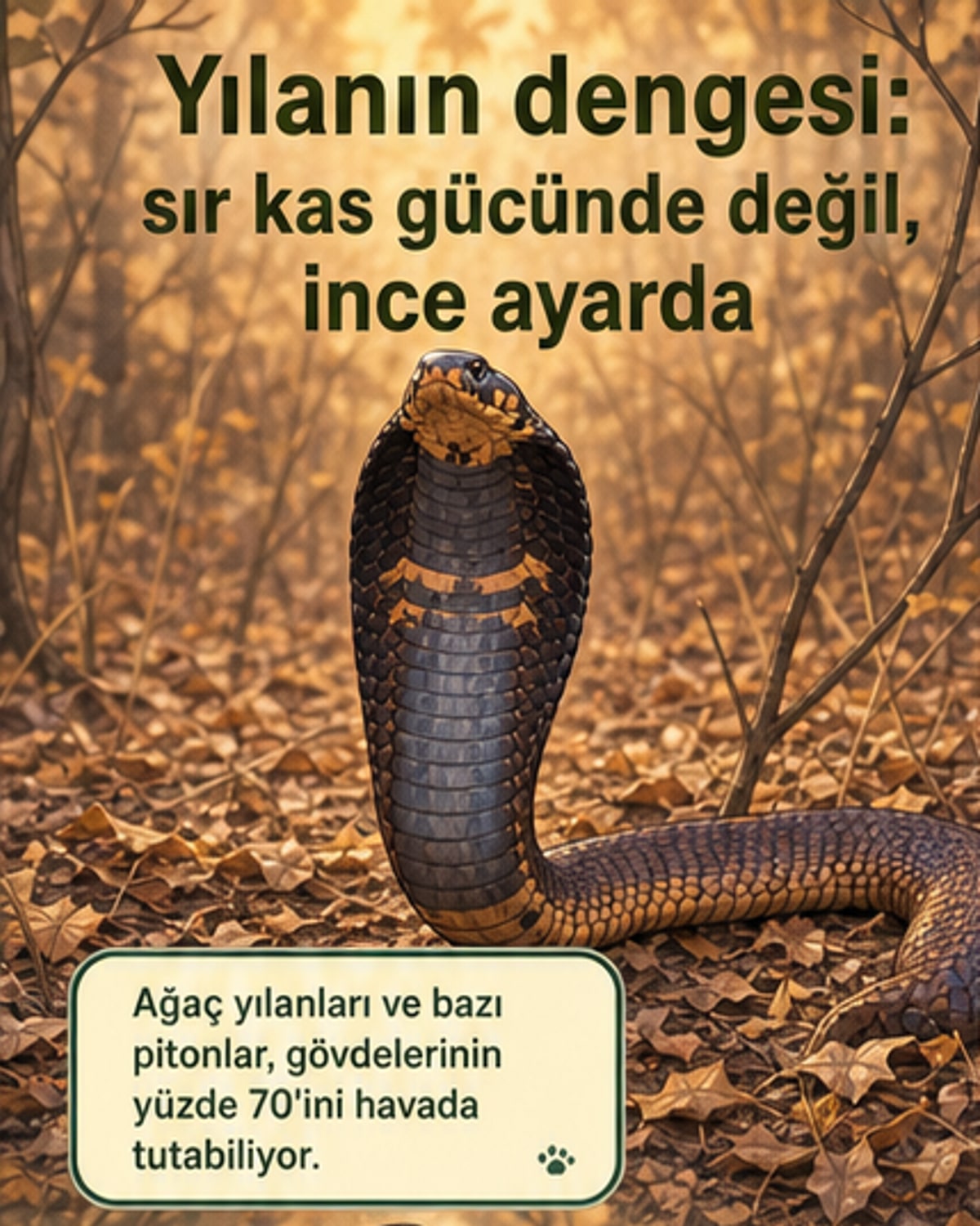 Yılanlar nasıl dik duruyor?