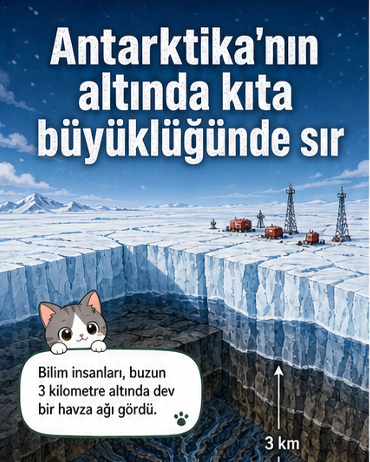 Antarktika'nın derinlerinde gizli mega yapı