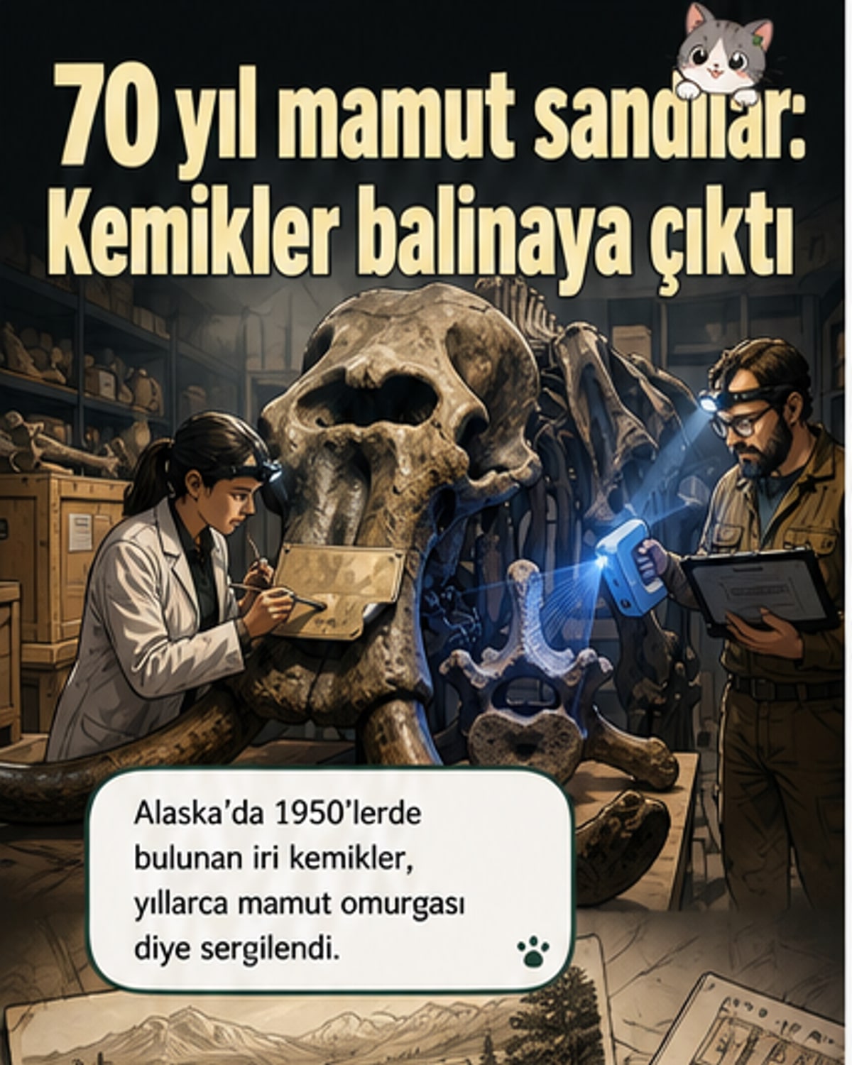 70 yıl mamut sanılan fosil balinaymış