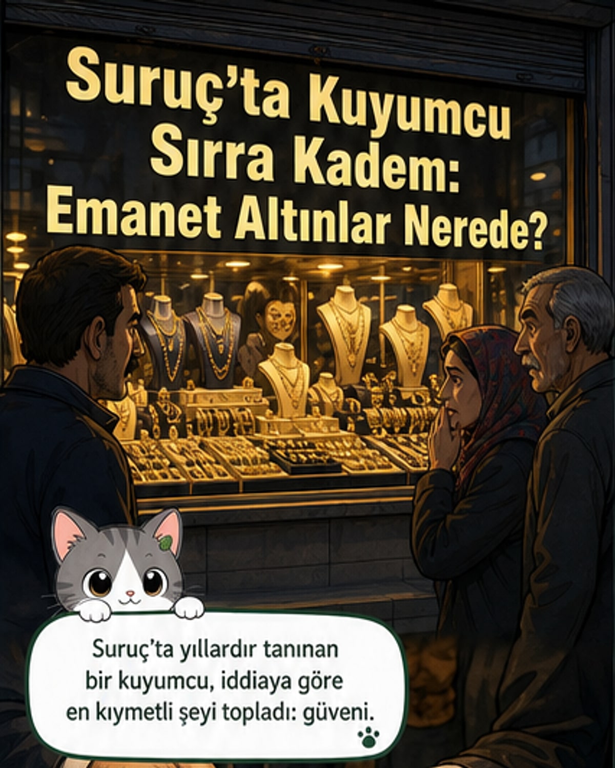 Suruç'ta kuyumcudan milyonluk vurgun