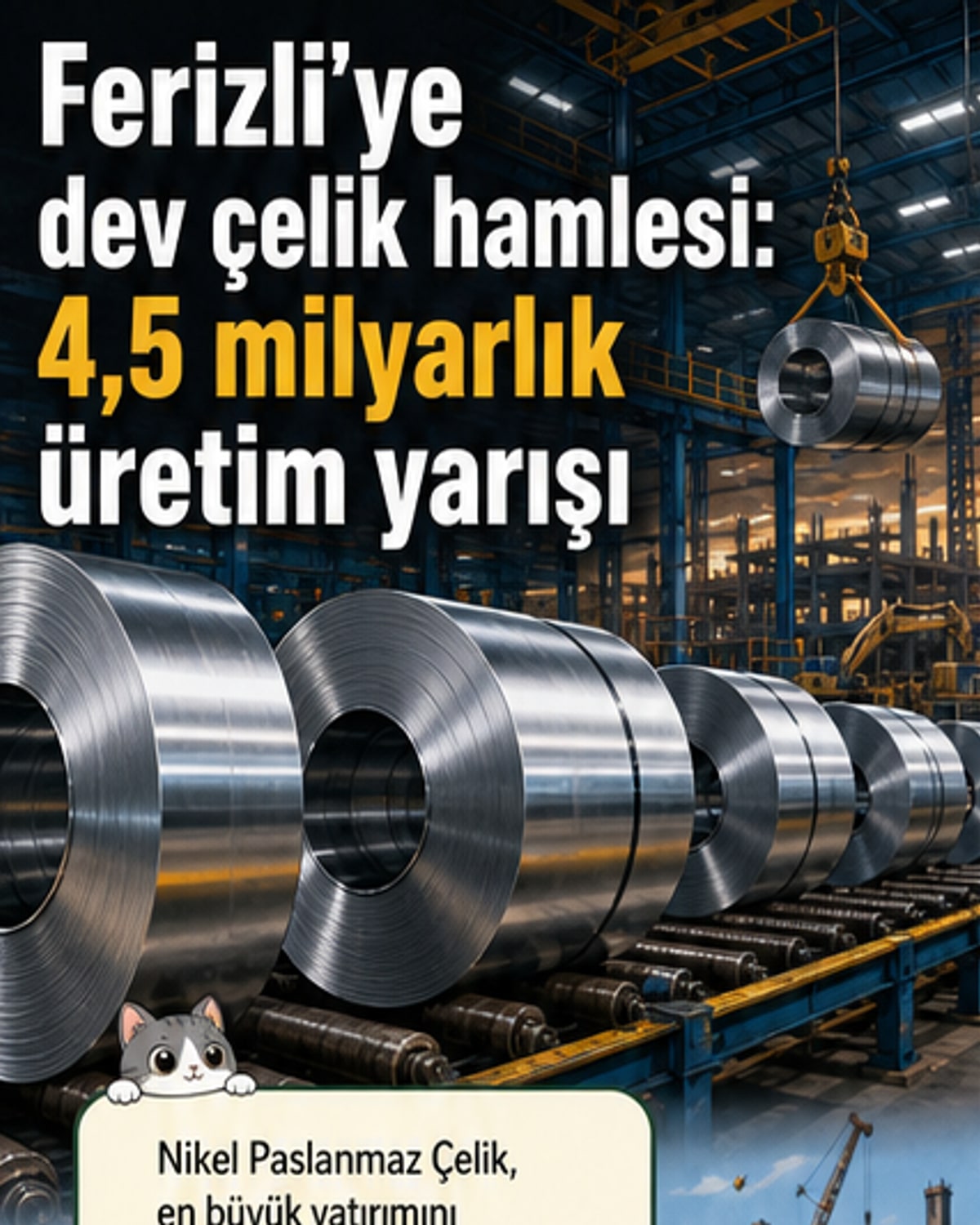 Ferizli'ye 4.5 milyarlık çelik yatırımı