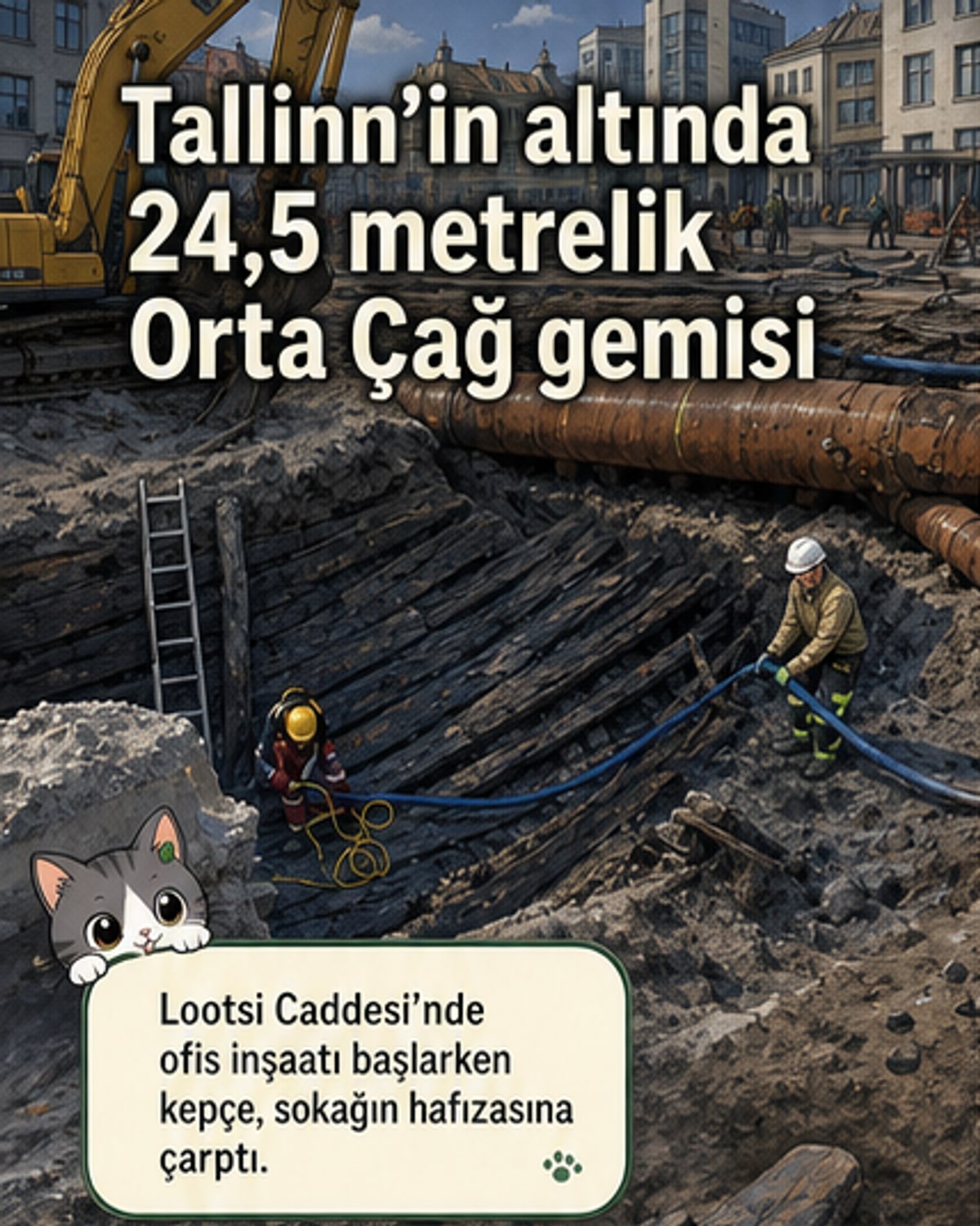 Tallinn’de 700 yıllık gemi enkazı