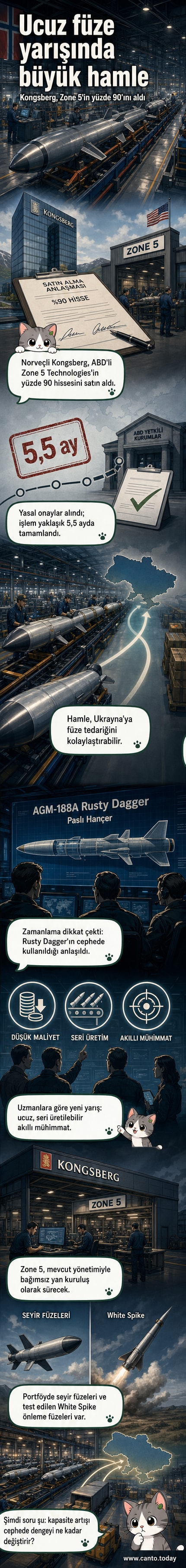 Norveç bayrağı ve füze siluetiyle bir savunma teknolojisi anlaşmasının görselleştirilmesi