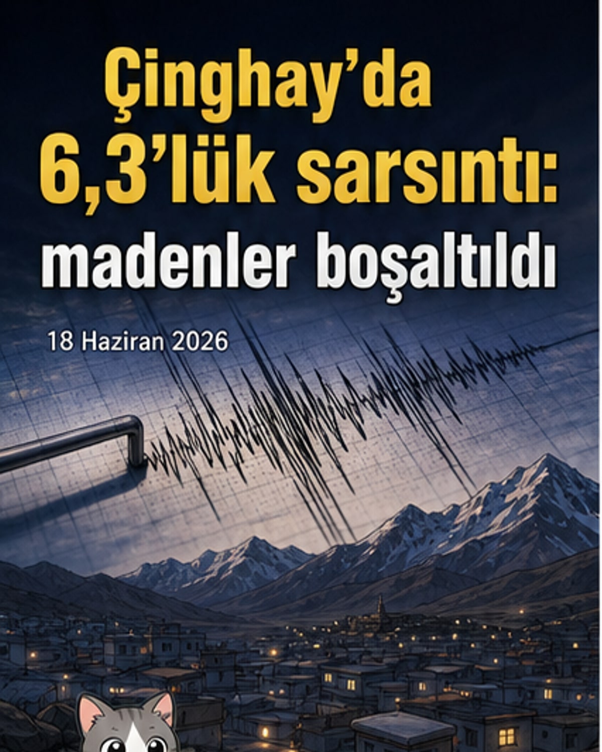 Çin'de 6,3 büyüklüğünde deprem