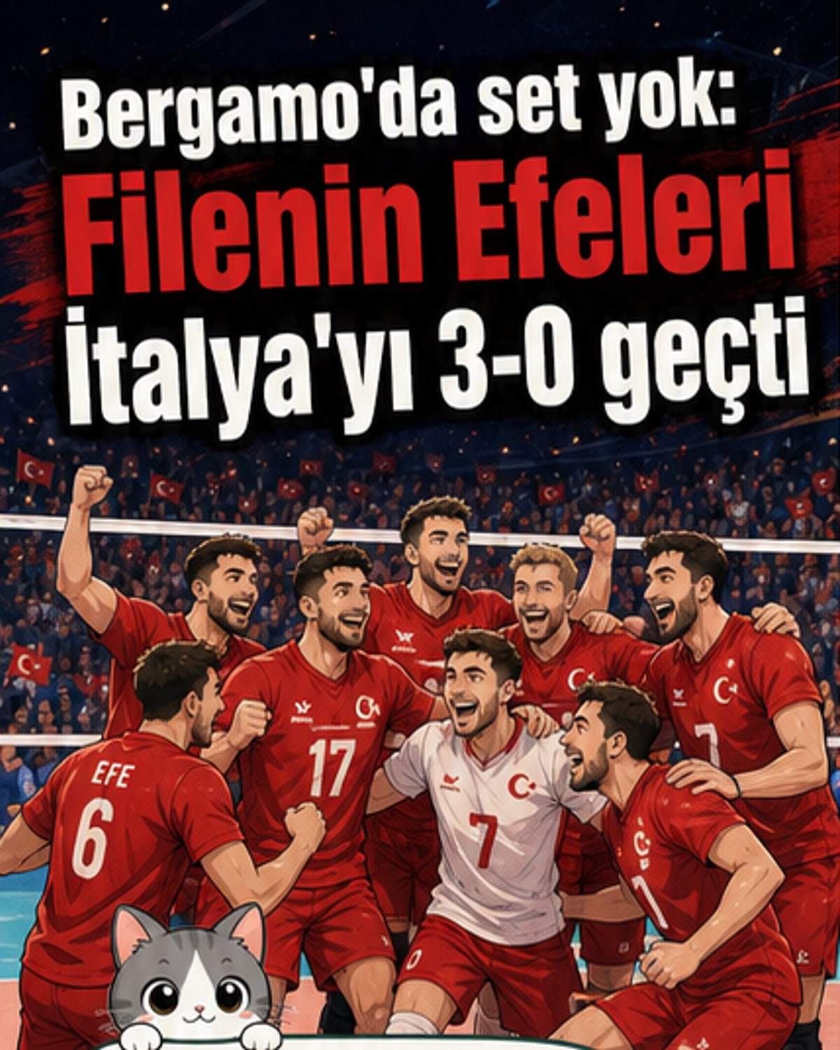 Türkiye, İtalya'yı set vermeden yendi