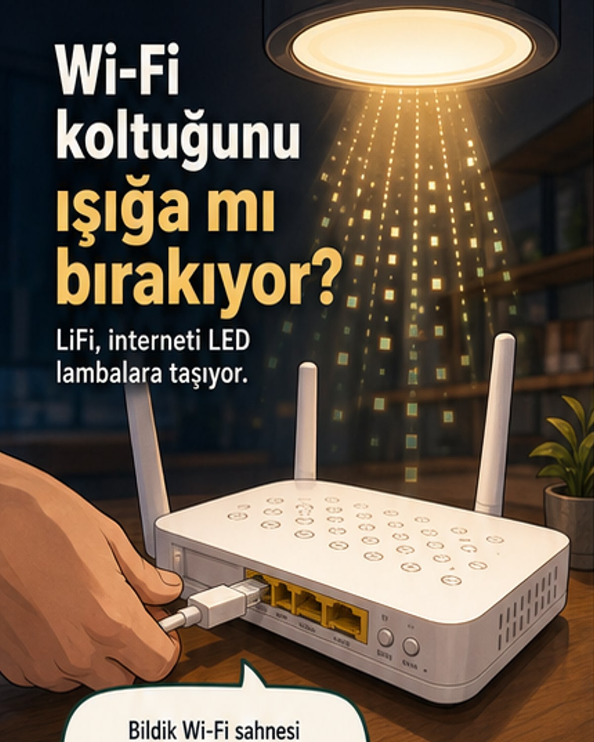 Wi-Fi yerini LiFi'ye bırakıyor
