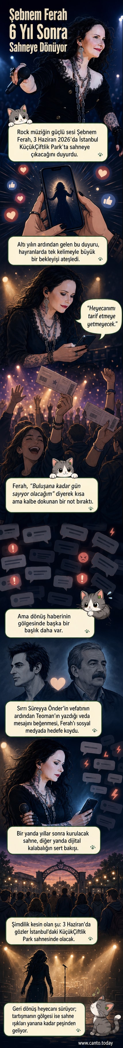 Şebnem Ferah'ın sahne dönüşünü duyuran görsel: '6 yıl sonra yeniden sahneye'