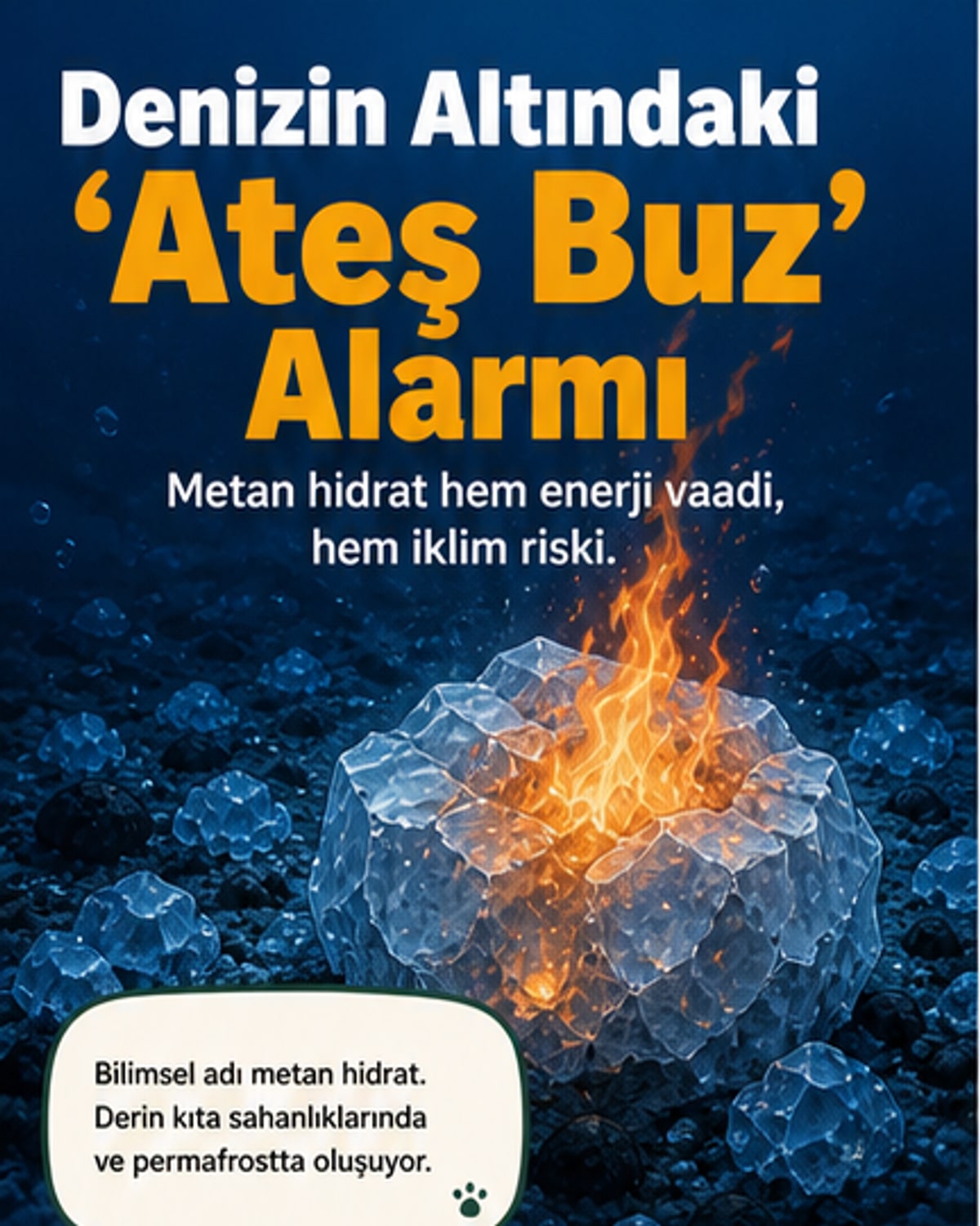 Okyanusların altındaki 'yanan buz'