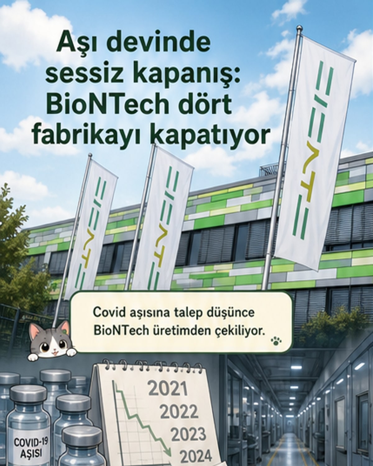 Biontech dört fabrikayı kapatıyor