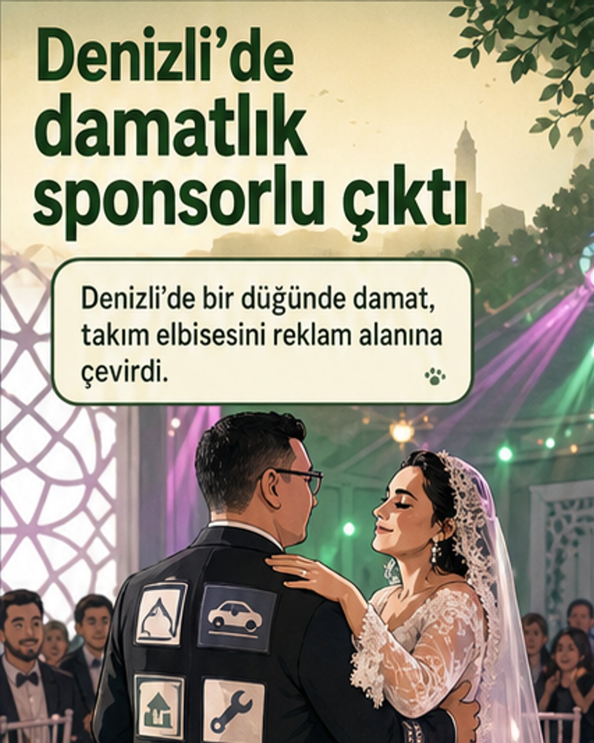 Damatlığı reklam panosu gibi