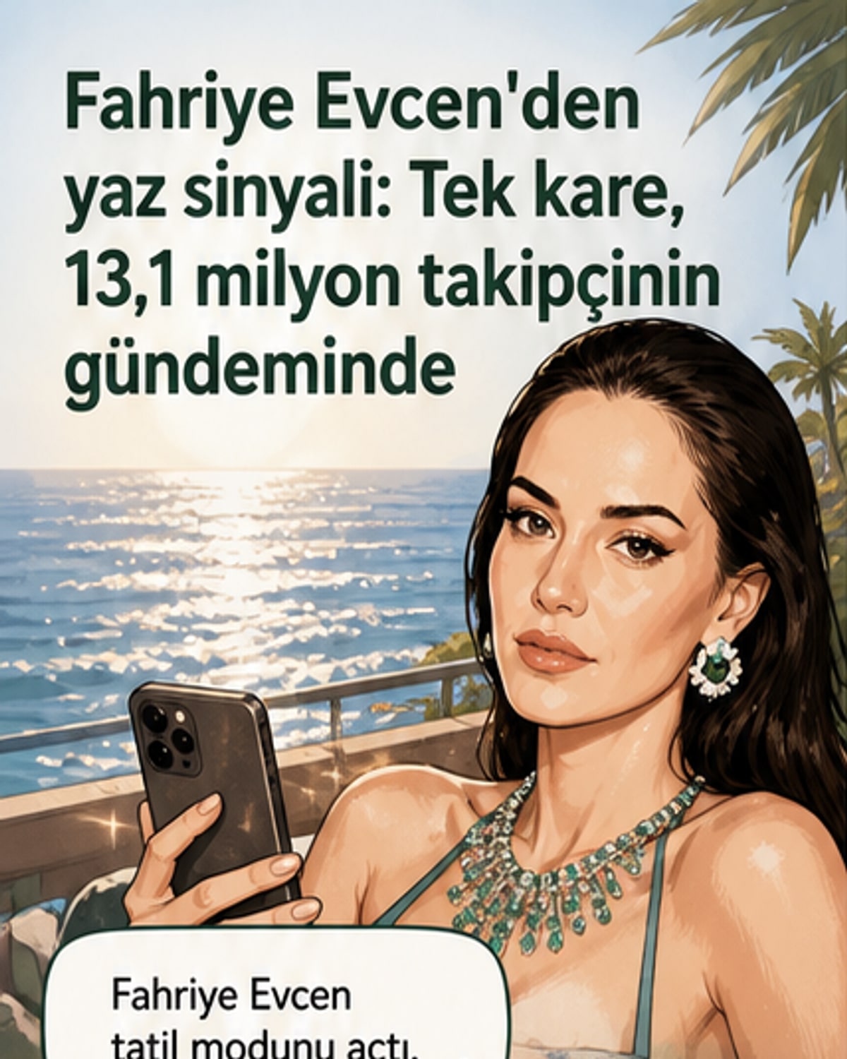 Fahriye Evcen deniz sezonunu açtı
