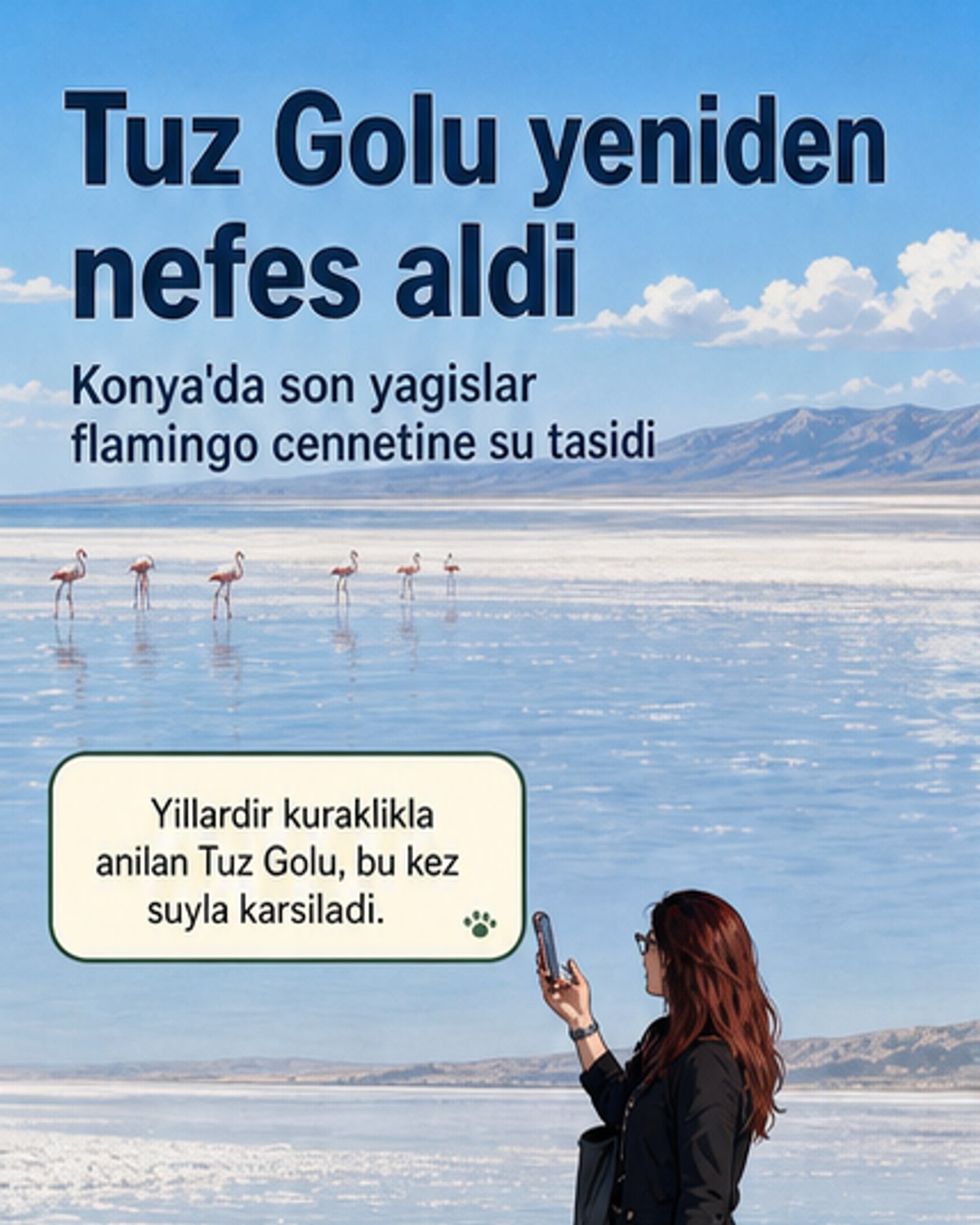 Tuz Gölü yeniden suya kavuştu