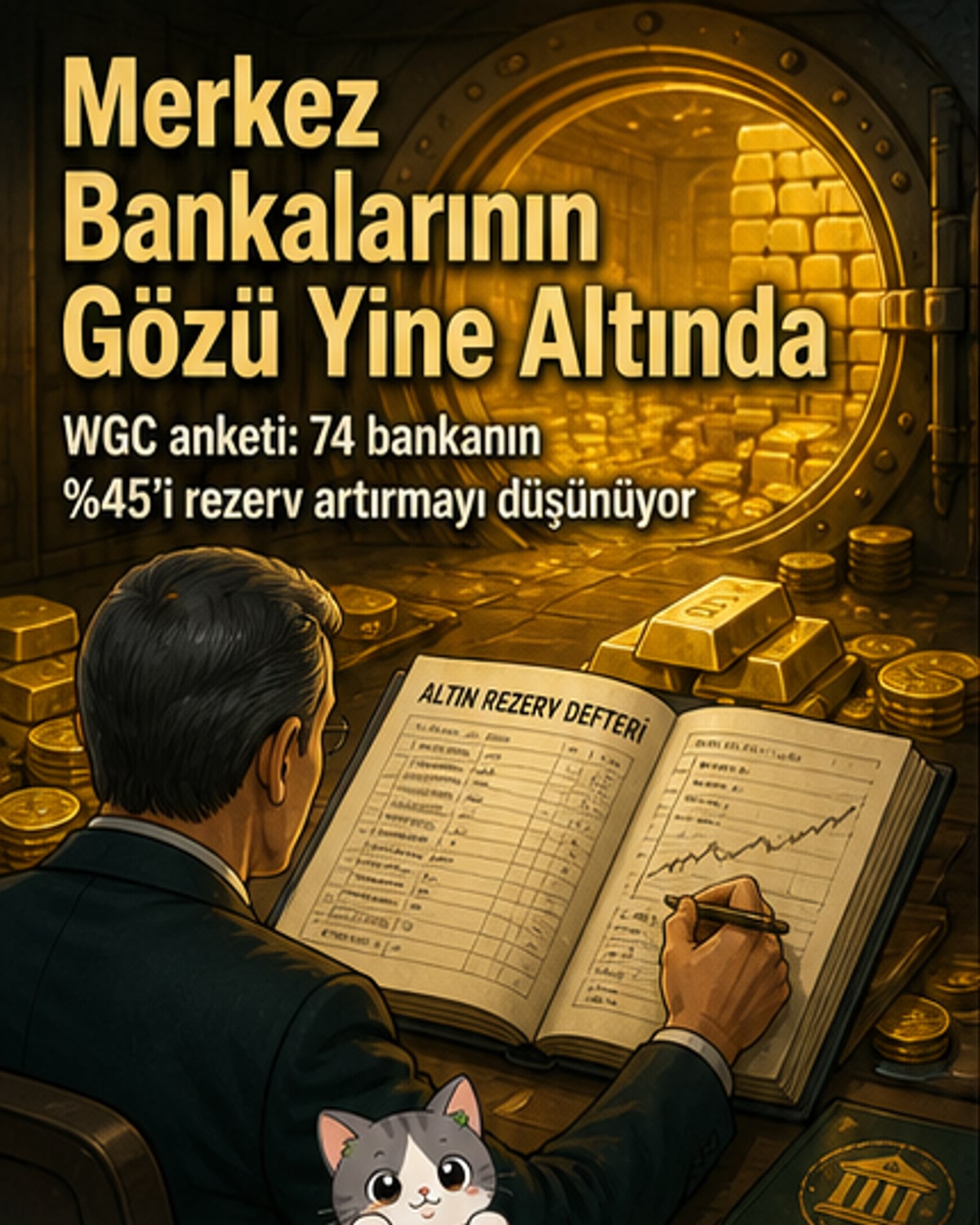 Merkez bankaları altın alımına devam edecek