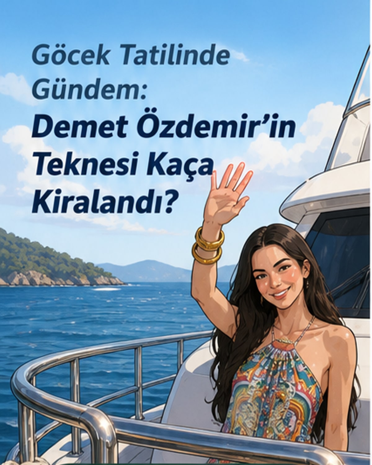 Demet Özdemir, deniz sezonunu lüks tekneyle açtı