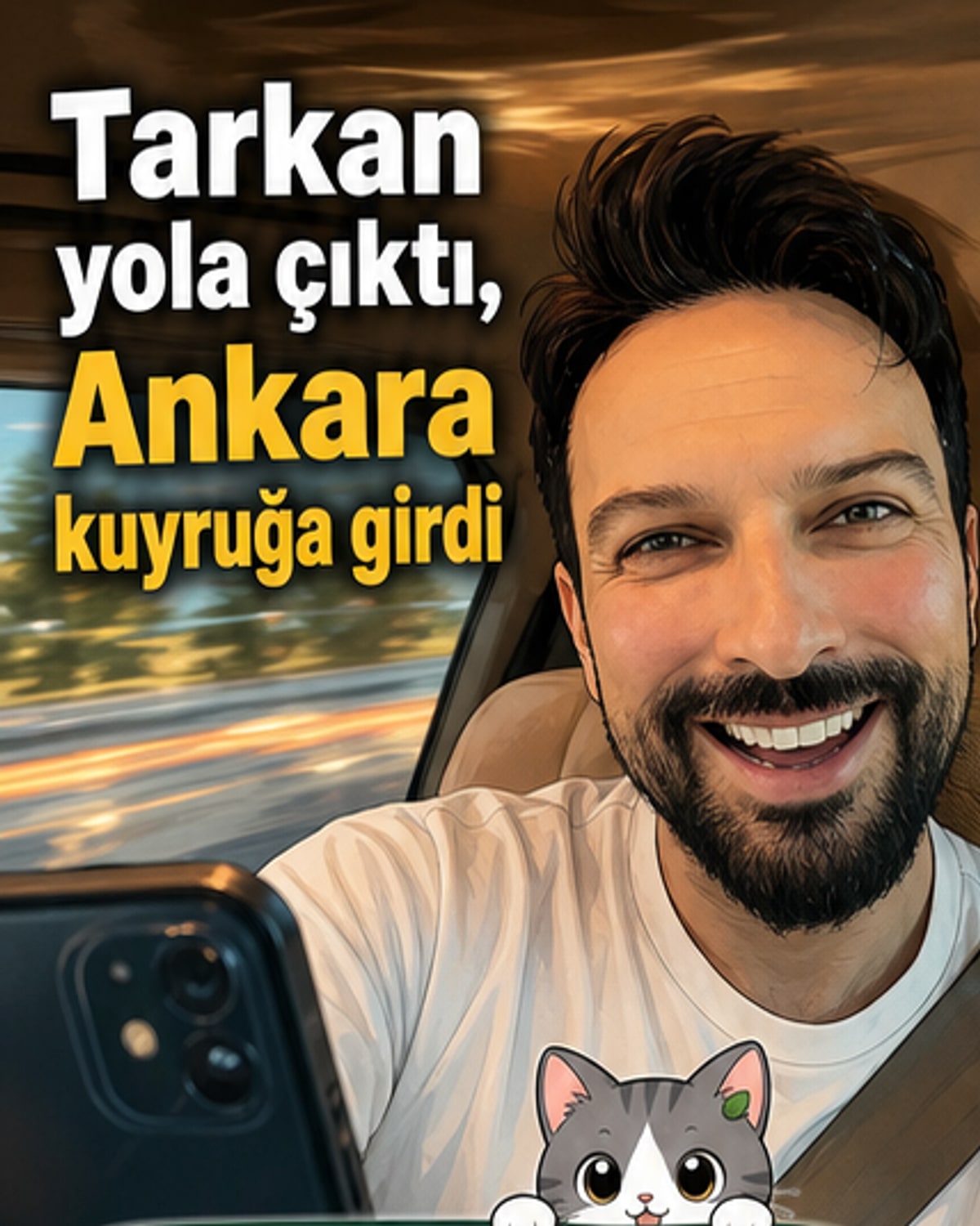 Tarkan, Ankara konseri öncesi hayranlarına öpücük gönderdi