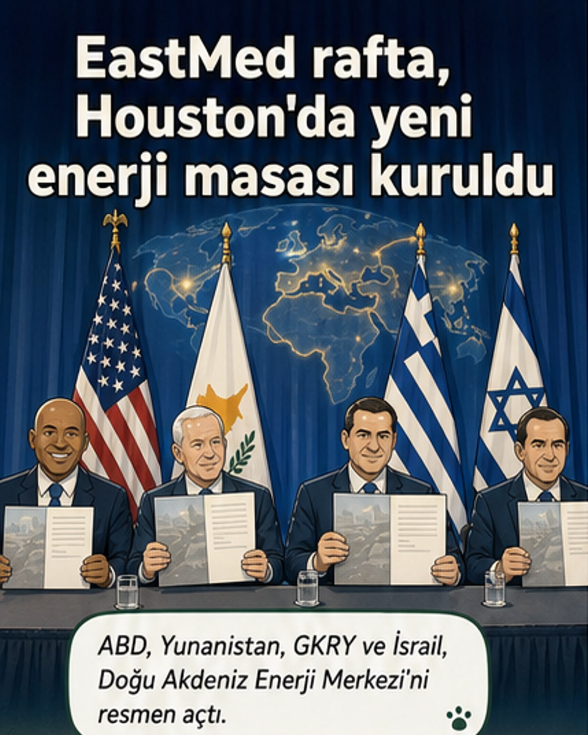 EastMed rafa kaldı, yerine merkez