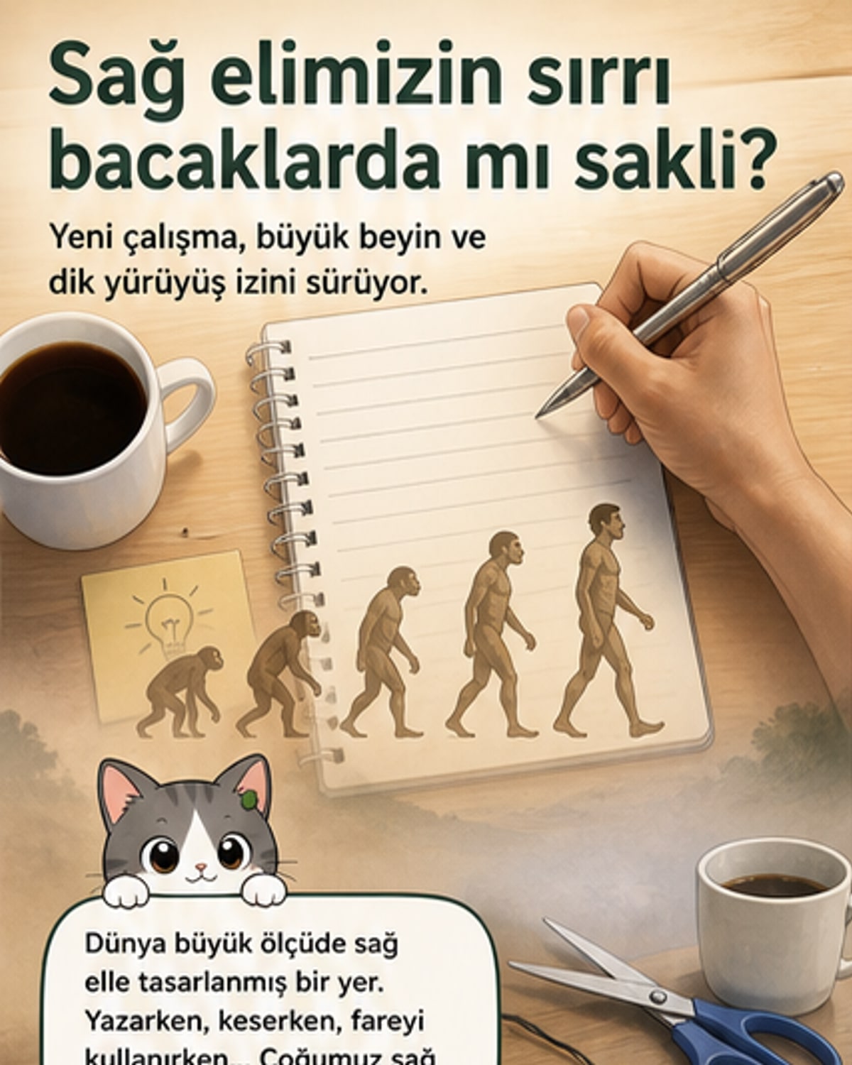 İnsanların %90'ı neden sağ elini kullanıyor?