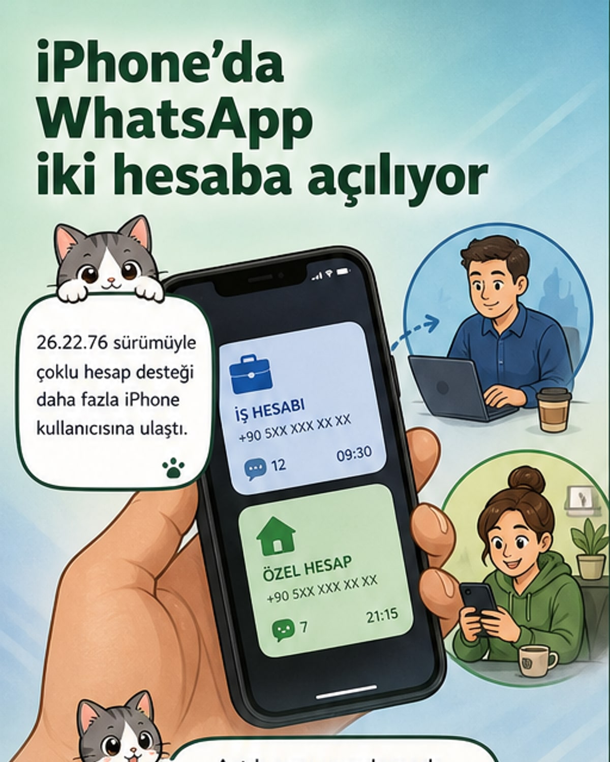 WhatsApp'ta İki Hesap Artık Aynı Cihazda